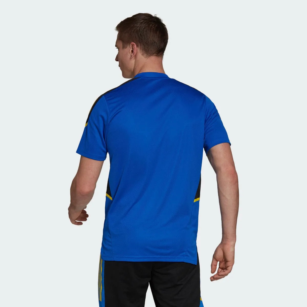 Adidas 2021-22 Manchester United Euro Training Jersey - Glow Blue (Model - Back)