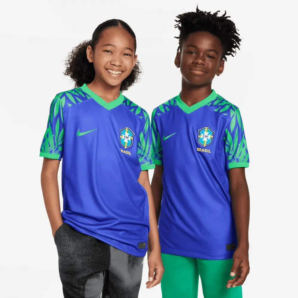 Nike 2023-24 Brazil Women's WC22 Youth Stadium Away Jersey (Models - Front)