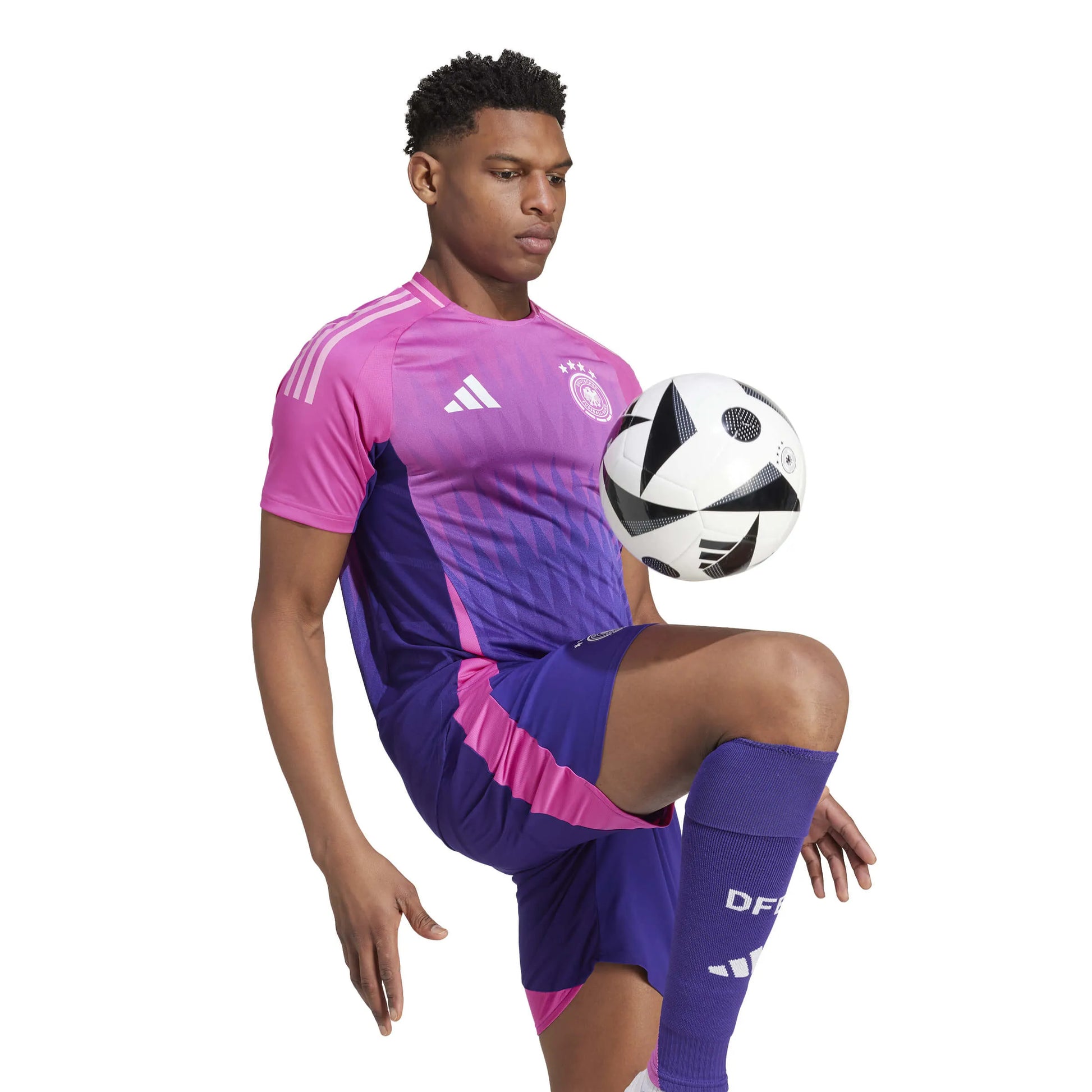 adidas 2024-25 Germany Men's Authentic Away Jersey (Model - Side)