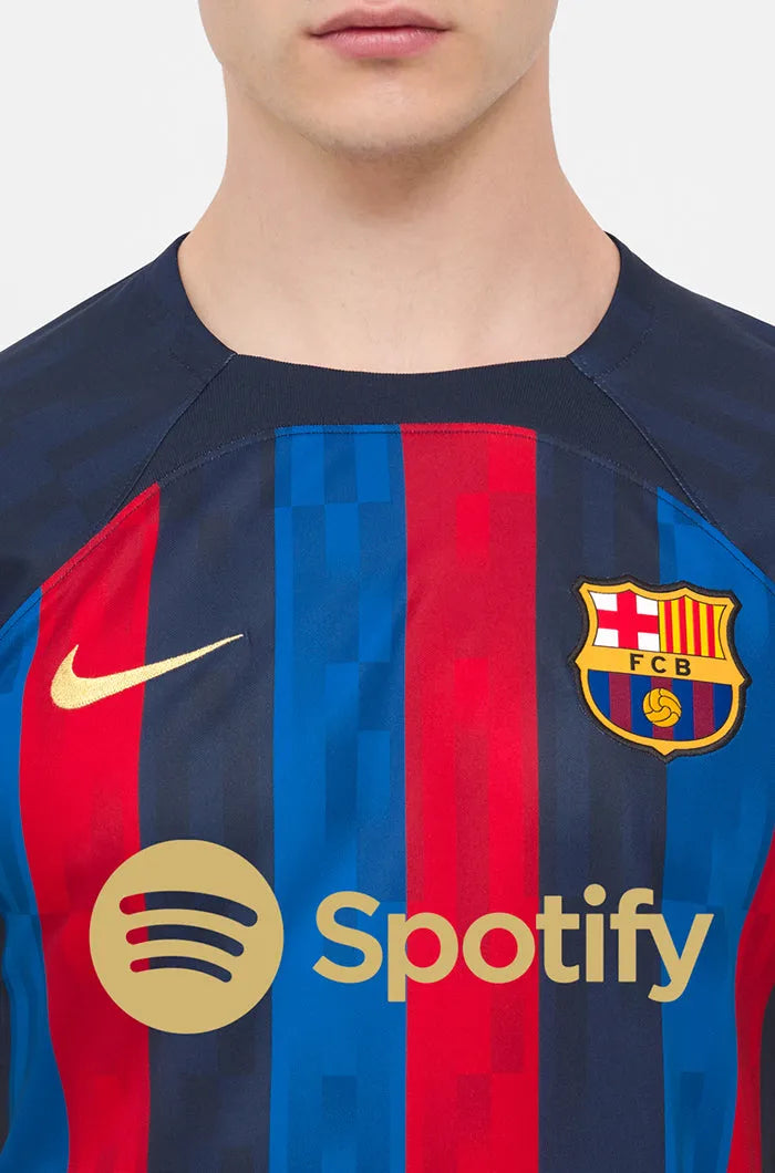 Nike 2022-23 FC Barcelona Home Jersey - Obsidian-Sesame (Detail 1)