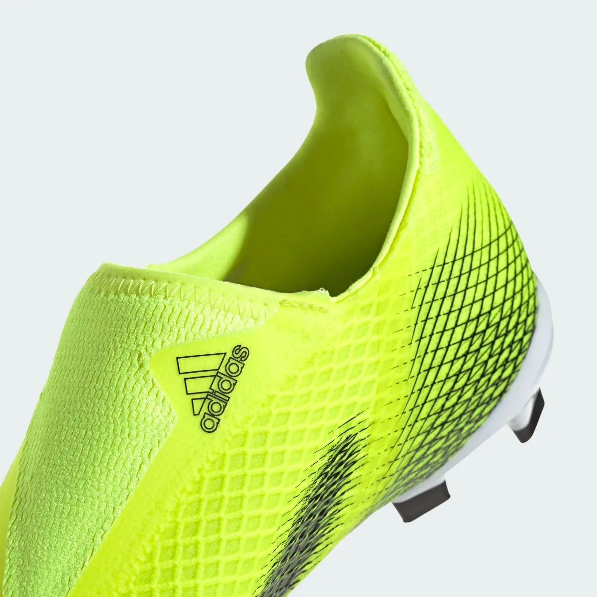 Adidas JR X Ghosted.3 Laceless FG - Volt-Black