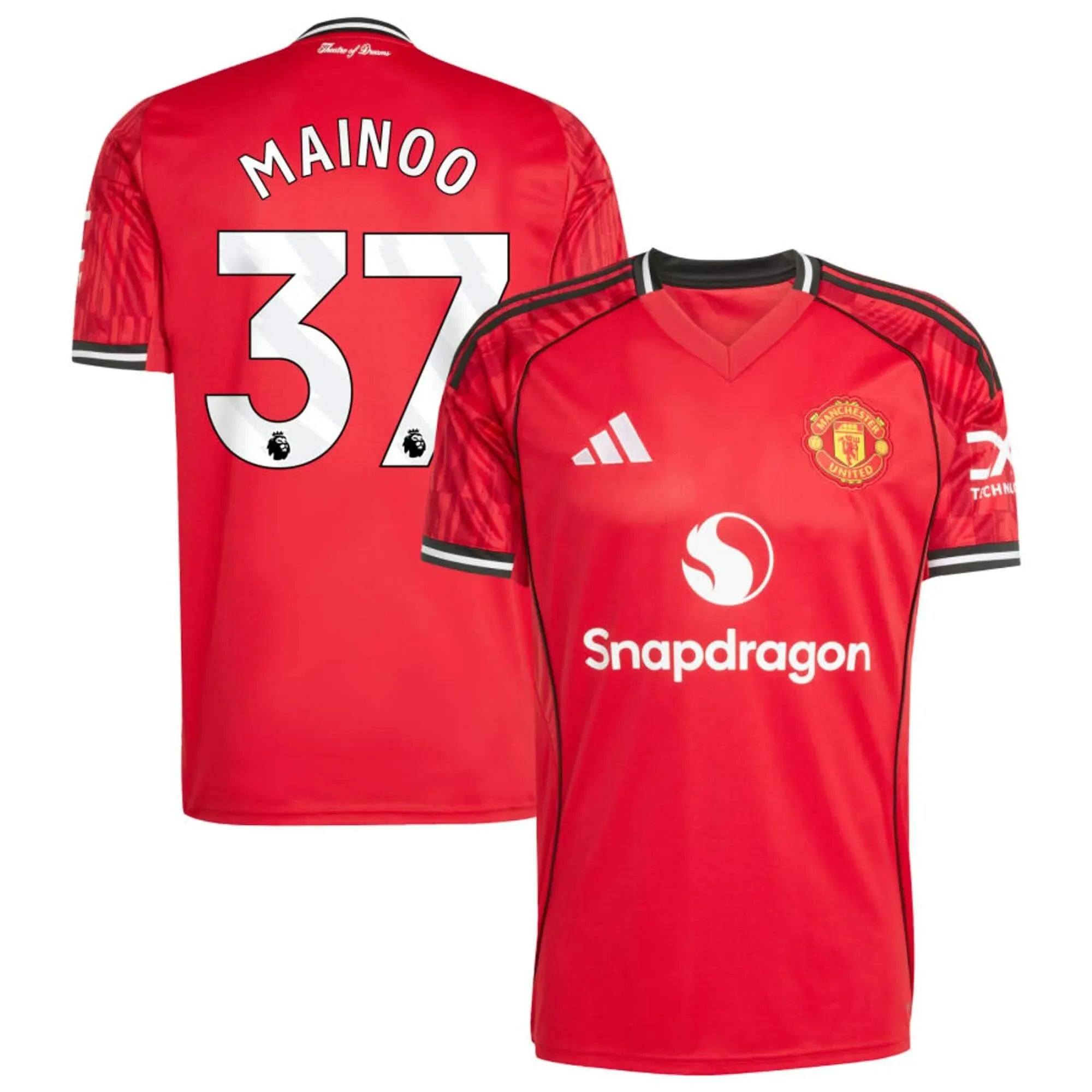 adidas 2025-26 Manchester United Men's Stadium Home Soccer Jersey (Mainoo)