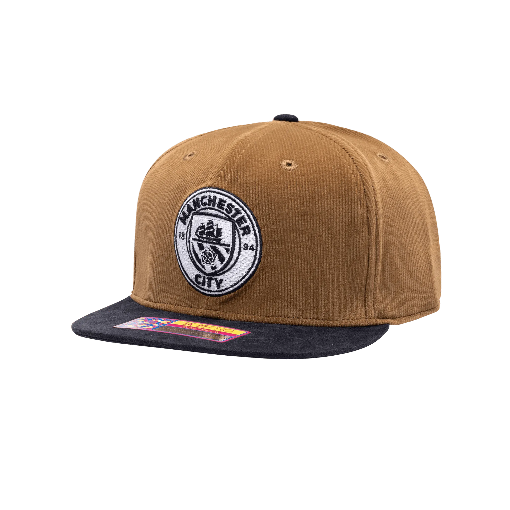 FI Collection Club Manchester City Cognac Snapback Hat (Lateral - Side 1)