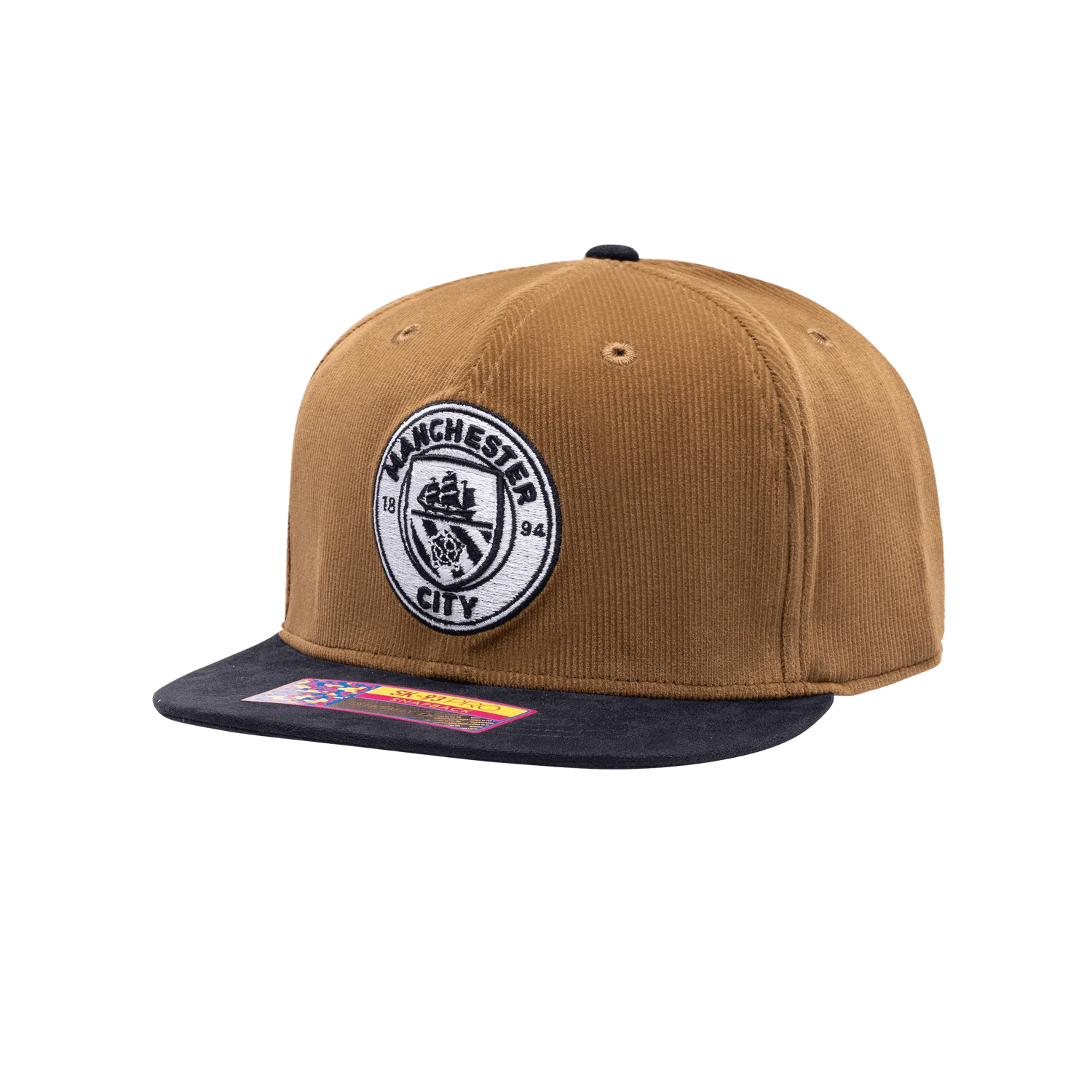FI Collection Club Manchester City Cognac Snapback Hat (Lateral - Side 1)