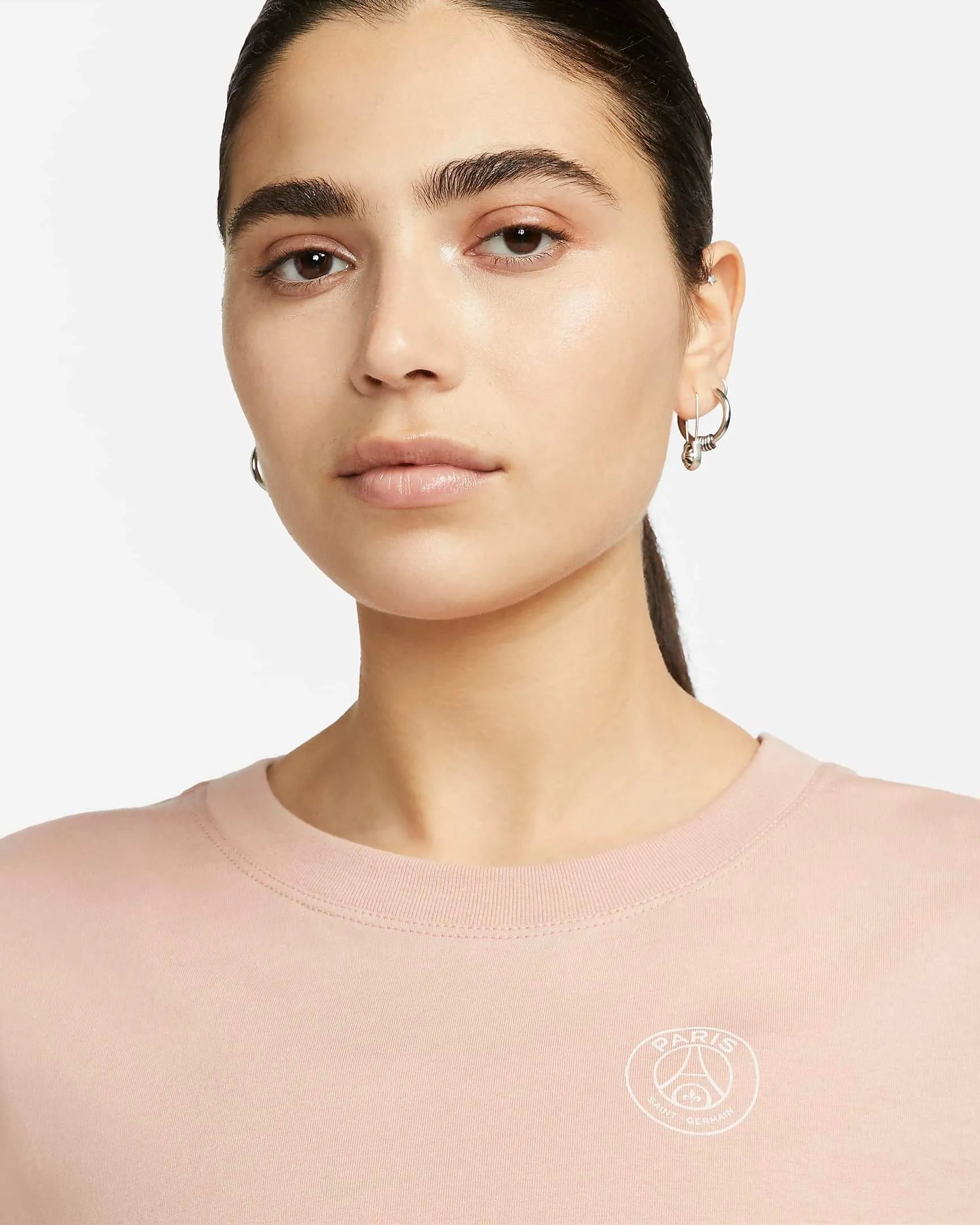 Nike 2022-23 PSG Women's Cropped Tee - Rose Whisper (Detail 1)