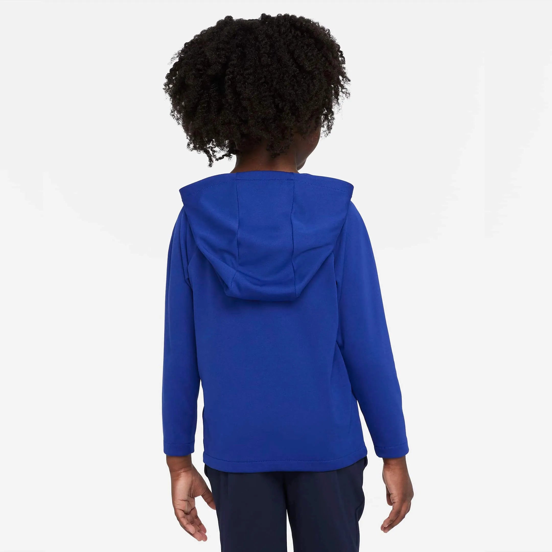 Nike 2022-23 Chelsea Youth Academy Pro Hoodie - Rush Blue-White (Model - Back)