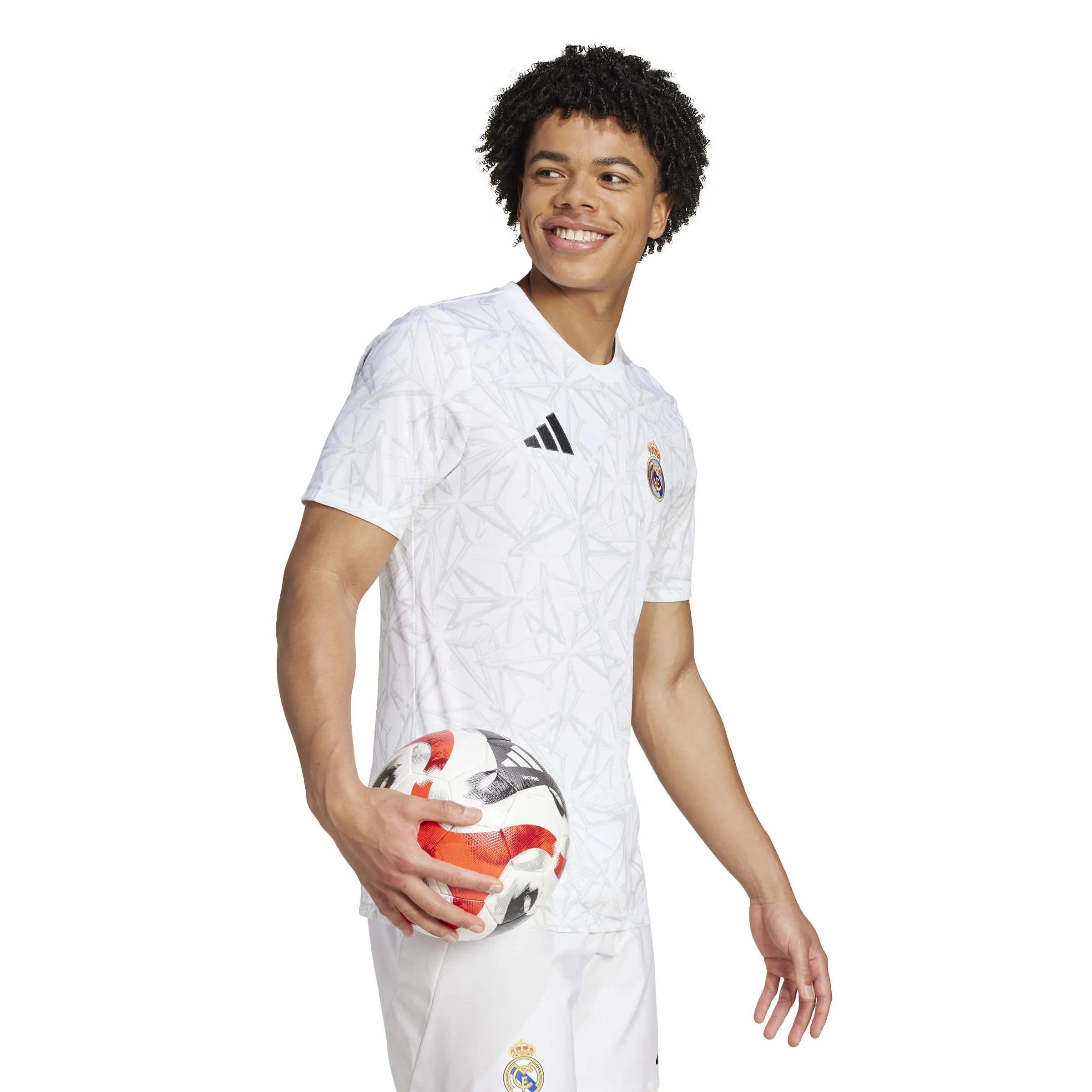 adidas 2024-25 Real Madrid Men's Pre-Match Jersey (Model - Side)