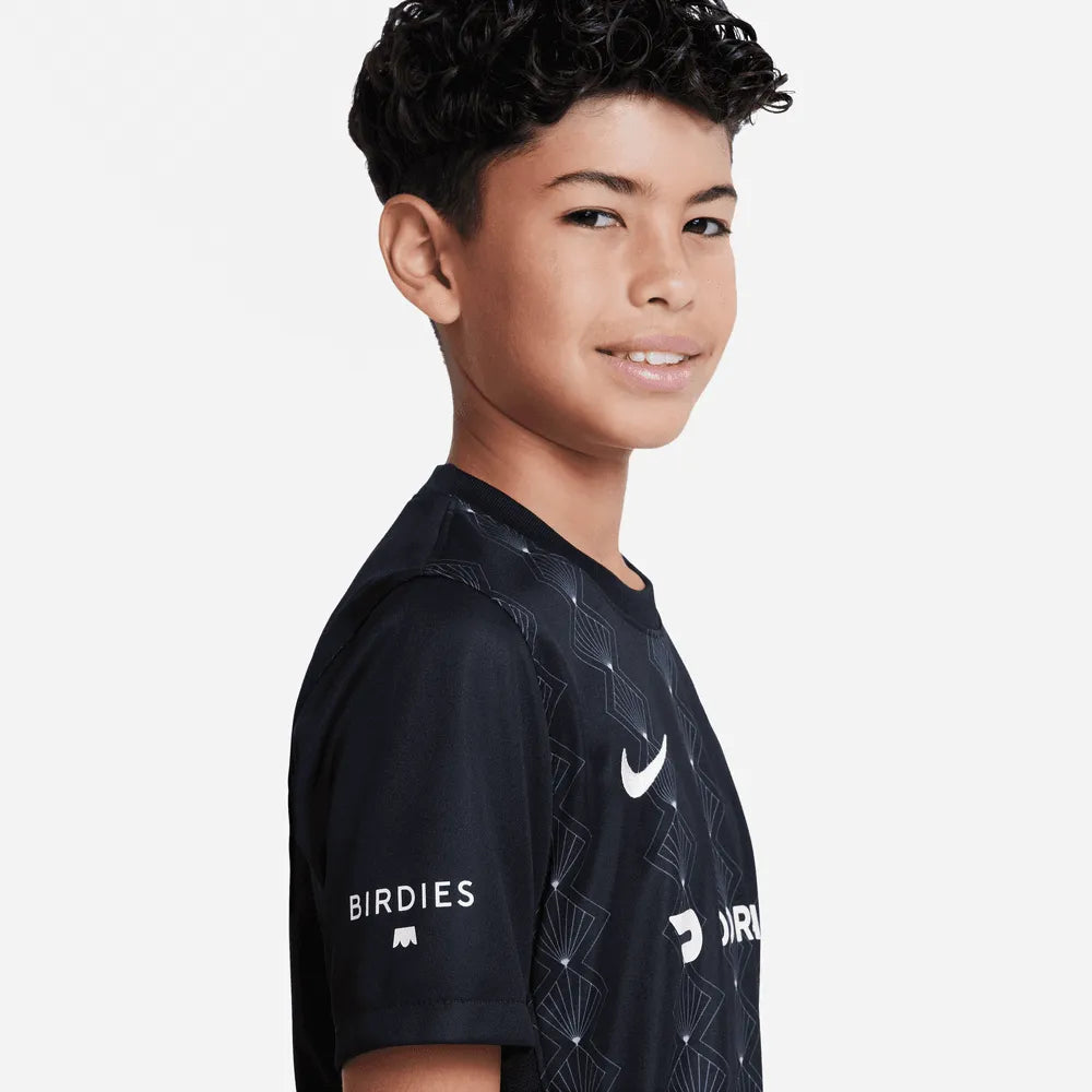 Nike 2022-23 Angel City FC Youth Home Jersey - Black-Silver (Detail 1)