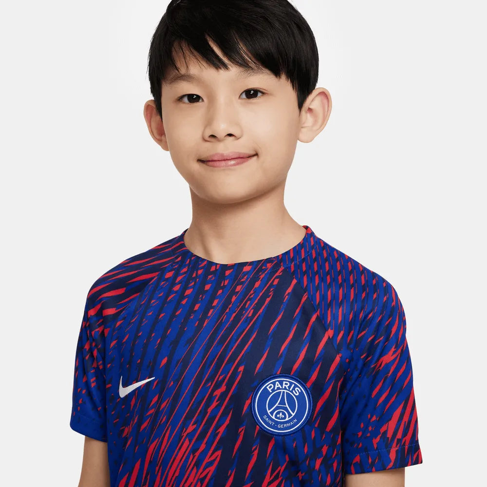 Nike 2022-23 Paris Saint-Germain Youth Pre-Match Jersey (Detail 1)