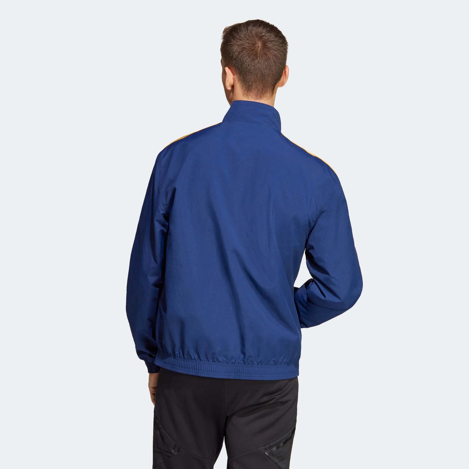 adidas 2023 LA Galaxy Reversible Anthem Jacket - Dark Blue (Model - Back)