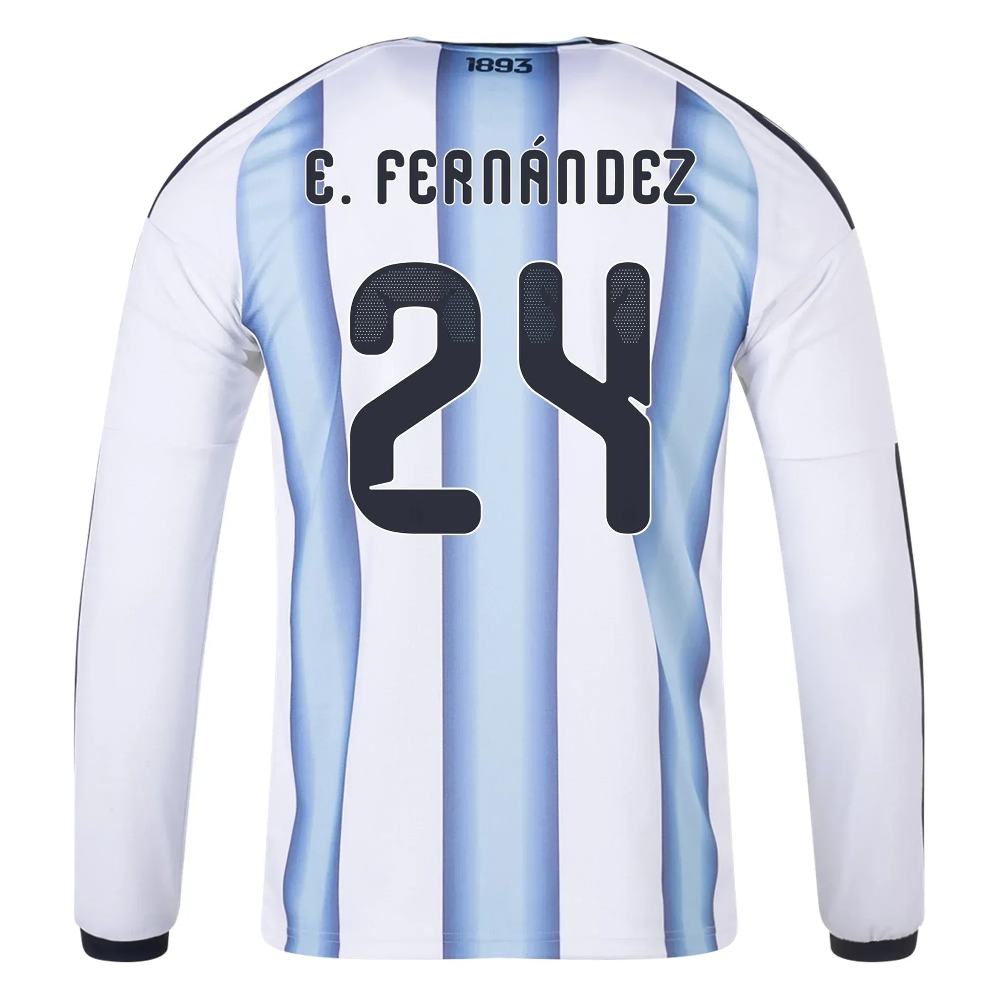 adidas 2026 Argentina Men's Stadium Home Long-Sleeve Soccer Jersey (E. Fernandez)