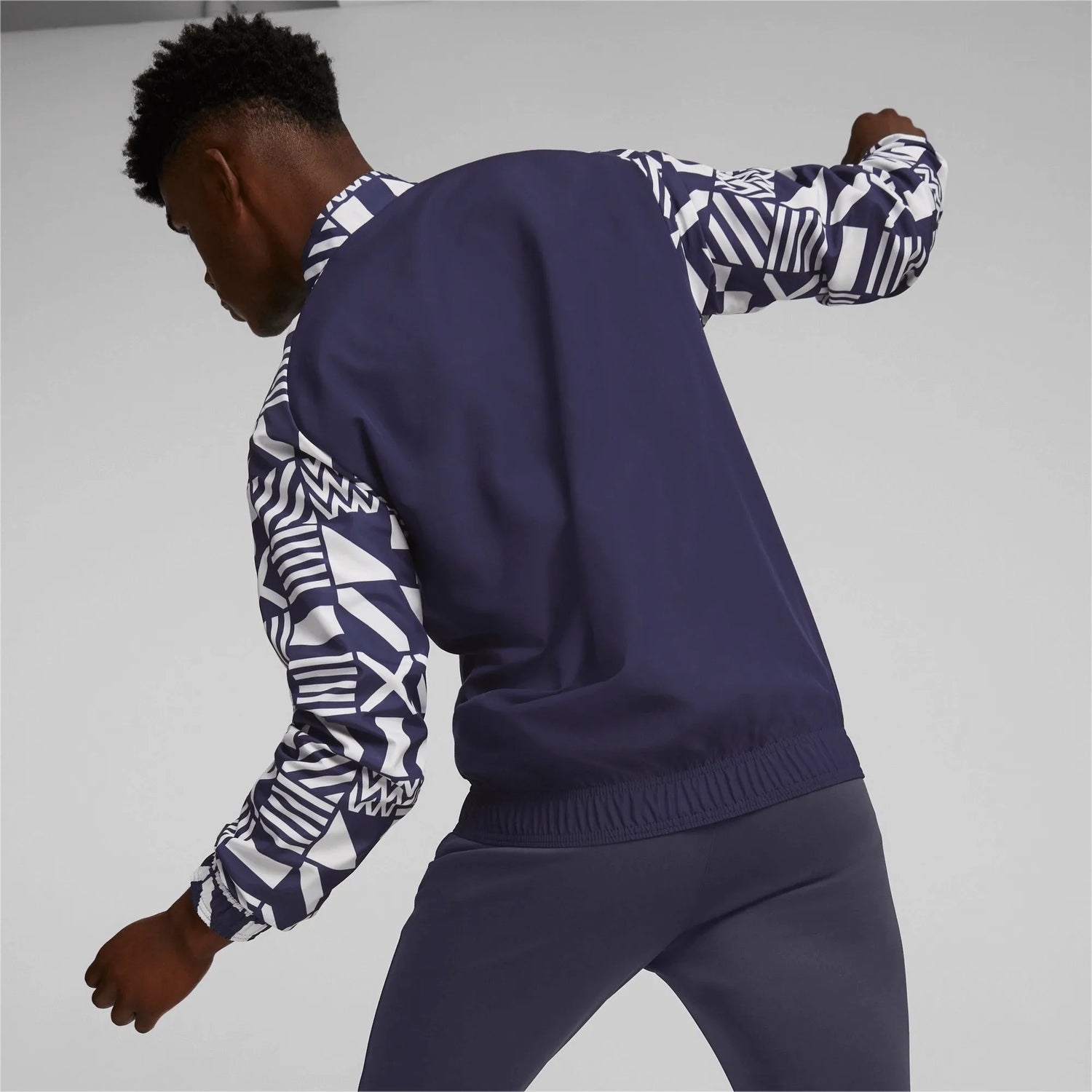 Puma 2022-23 Monterrey Pre-Match Jacket - Peacoat-White (Model - Back)