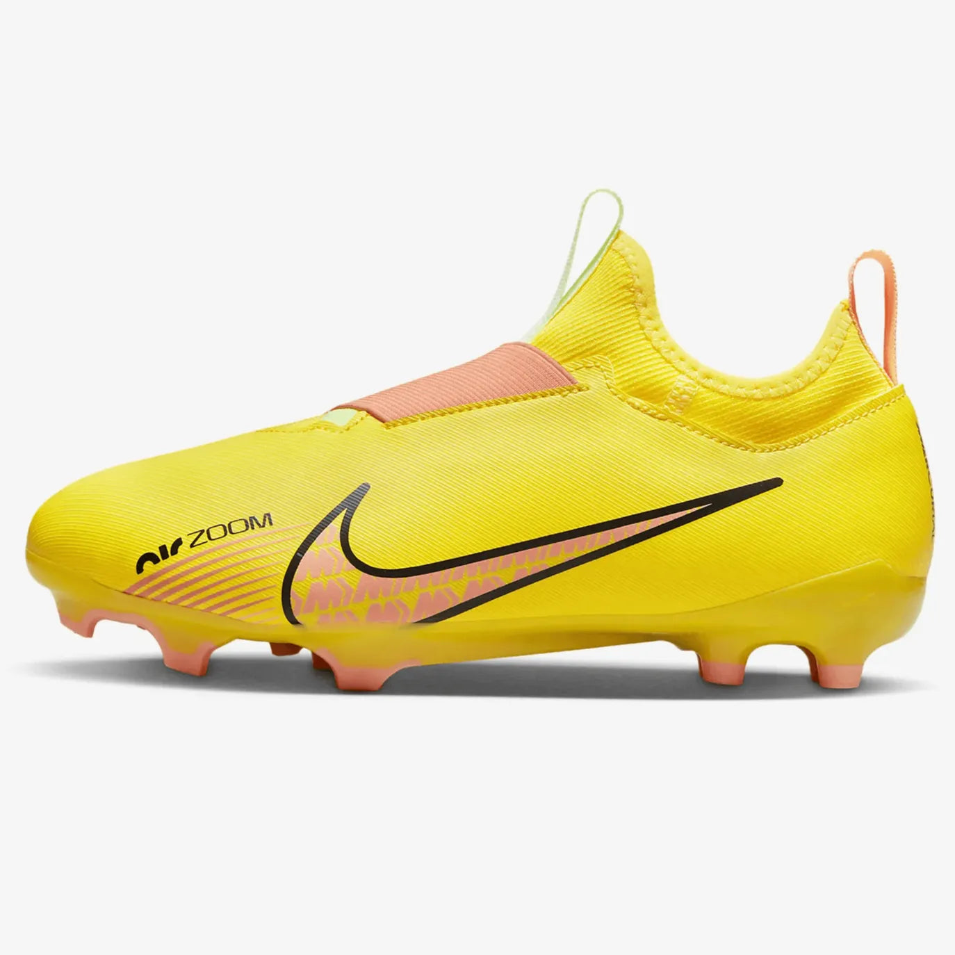 Nike Jr Zoom Vapor 15 Academy FG/MG - Yellow Strike-Sunset Glow (Side 1)