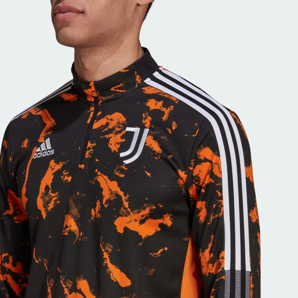 Adidas 2020-21 Juventus AOP Training Top - Black-Orange