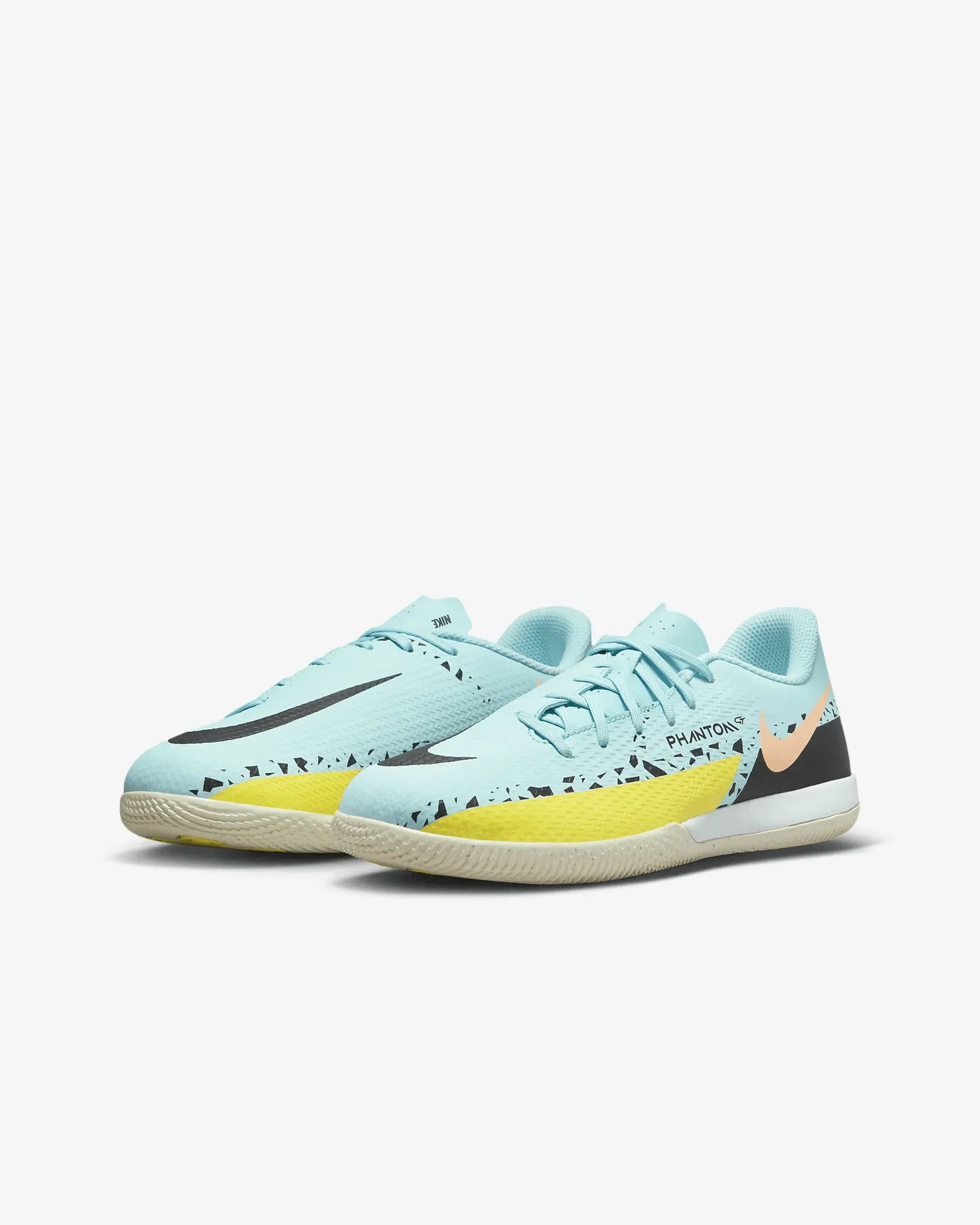 Nike JR Phantom GT2 Academy Indoor - Glacier Ice-Black (Pair - Diagonal)
