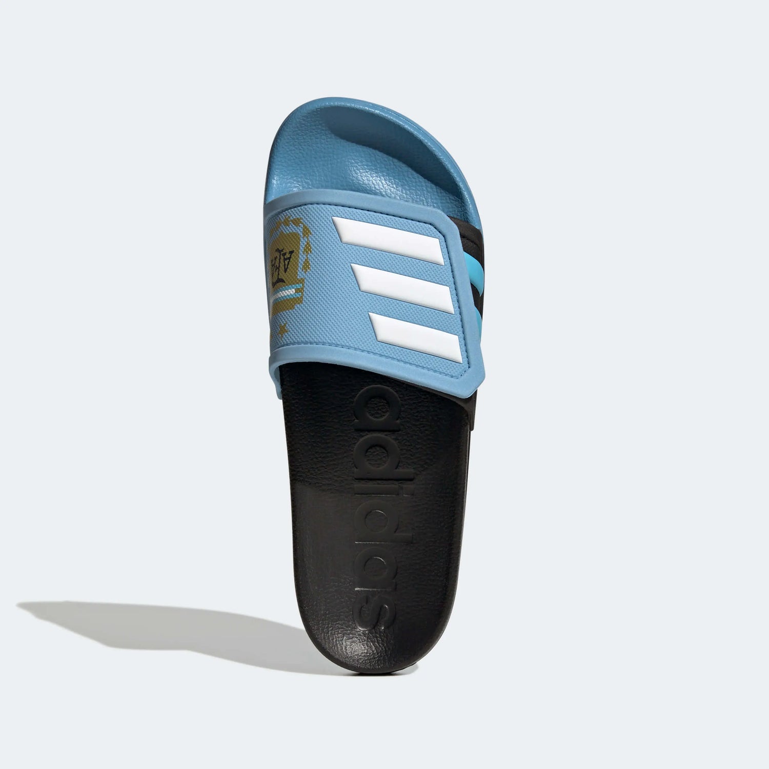 adidas Argentina Adilette TND Slides - Black-Light Blue (Top)