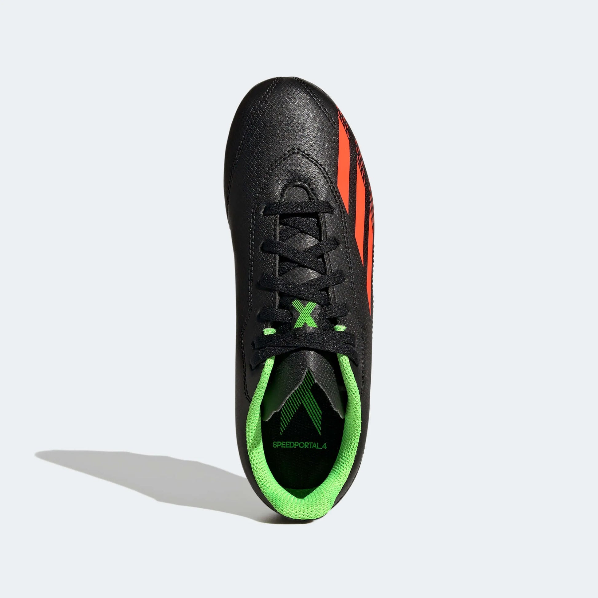adidas Kids X SpeedPortal .4 FxG - Black-Solar Red (Top)