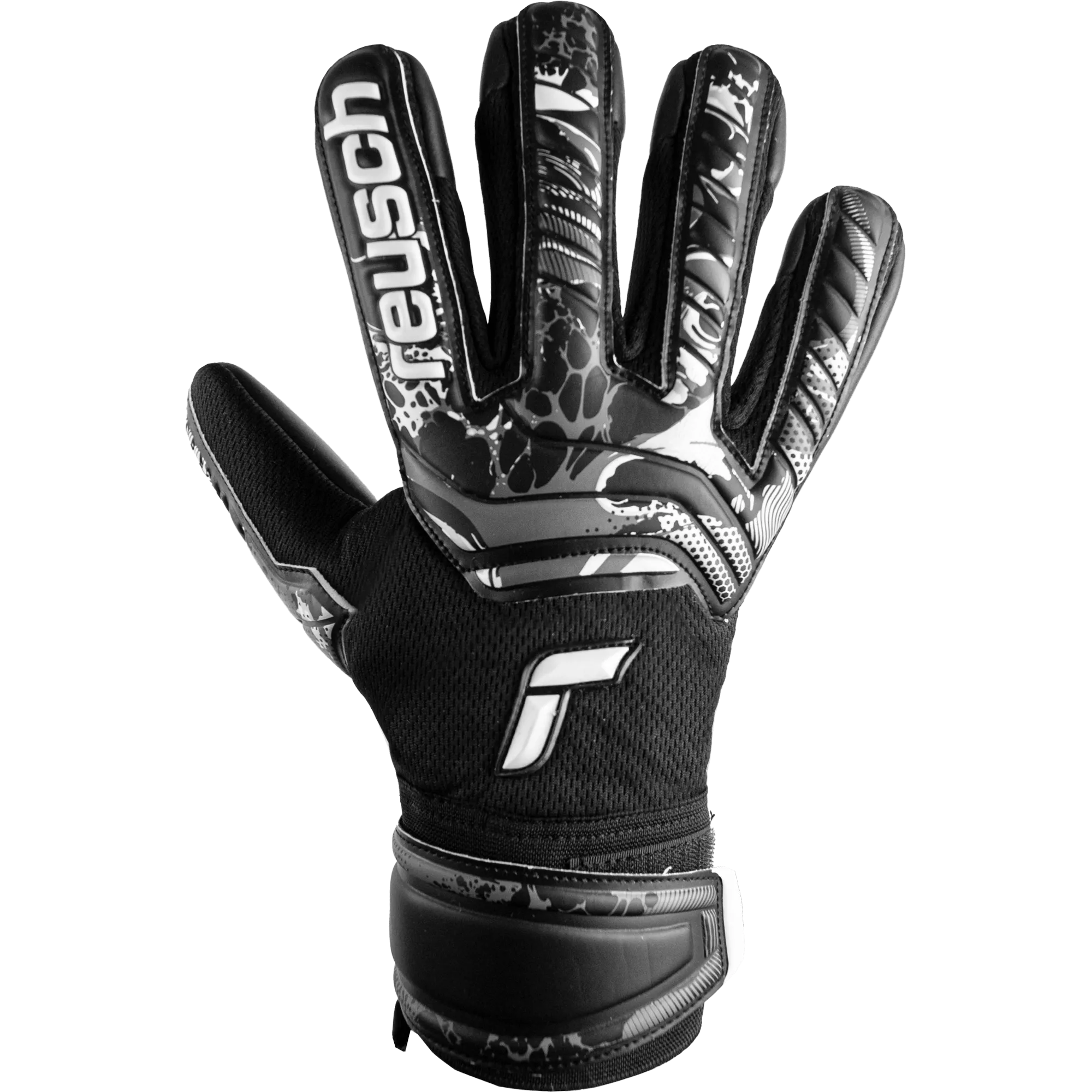 Reusch JR Attrakt Infinity FS Goalkeeper Gloves Black (Single - Outer)