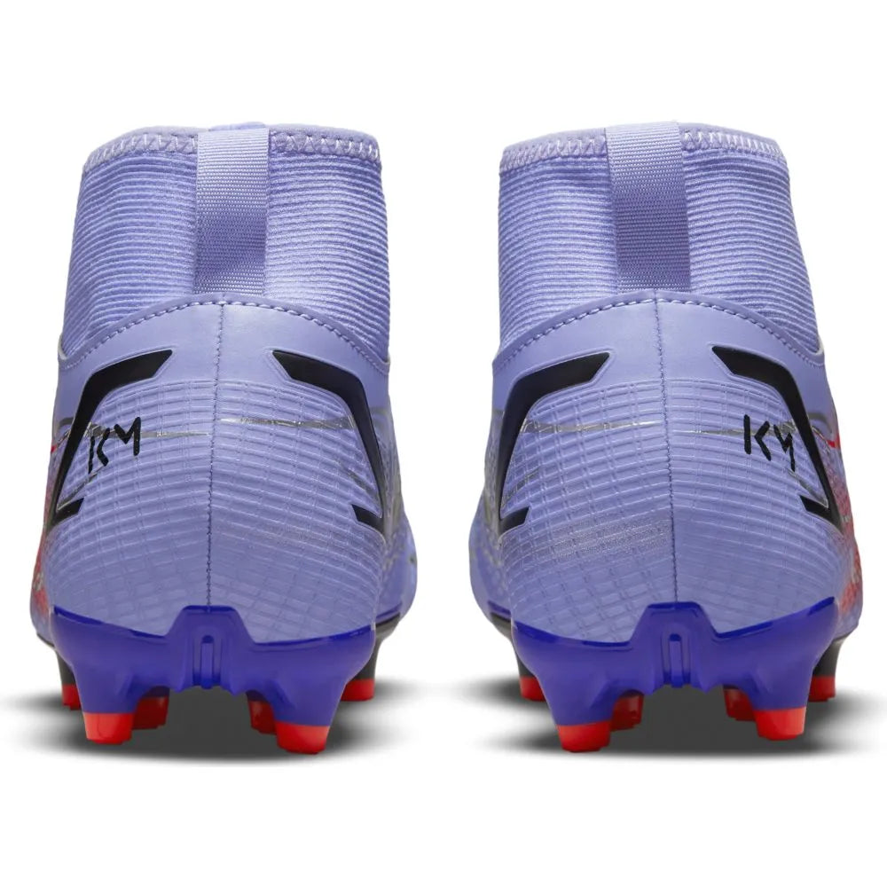 Nike JR Superfly 8 Academy KM FG-MG - Light Thistle-Bright Crimson (Pair - Back)