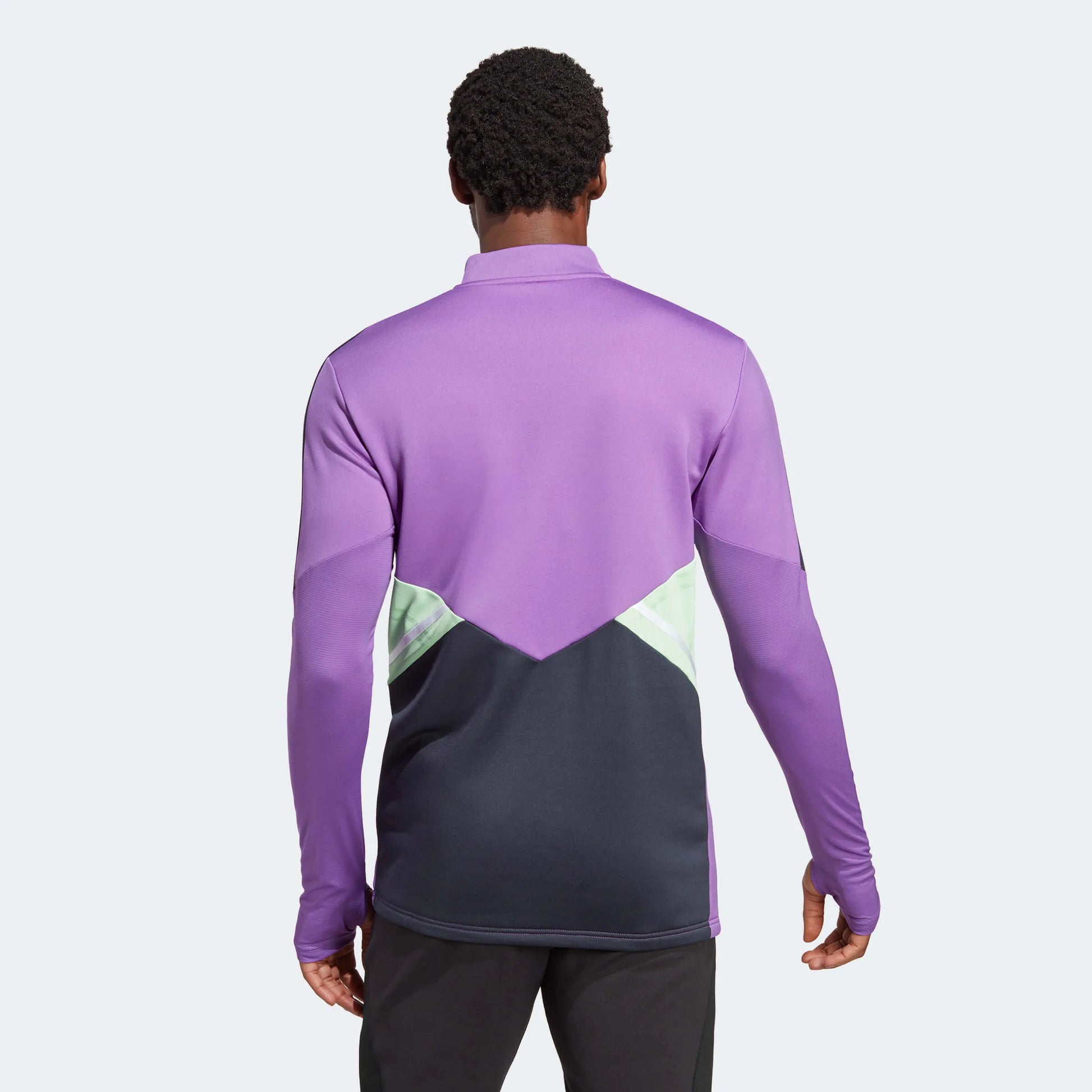 adidas Real Madrid Condivo 22 Training Top - Active Purple (Model - Back)