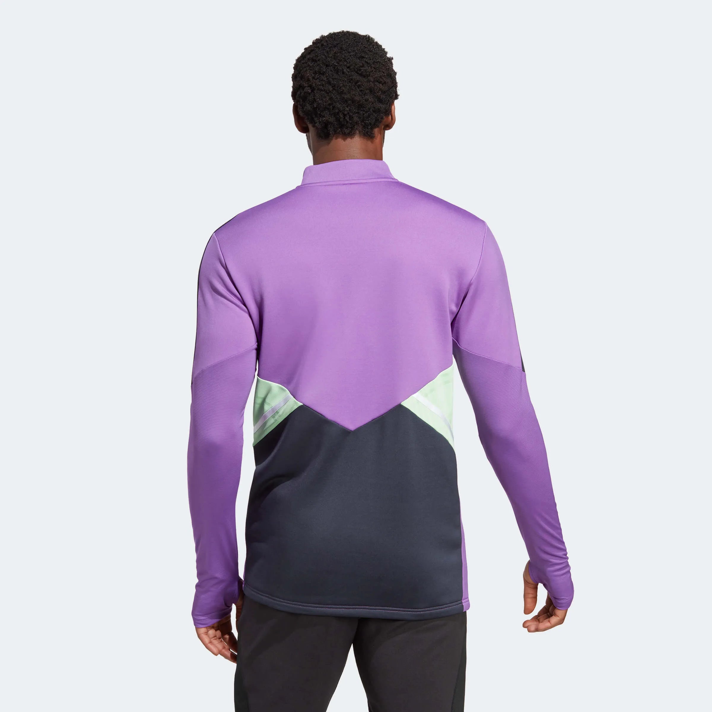 adidas Real Madrid Condivo 22 Training Top - Active Purple (Model - Back)