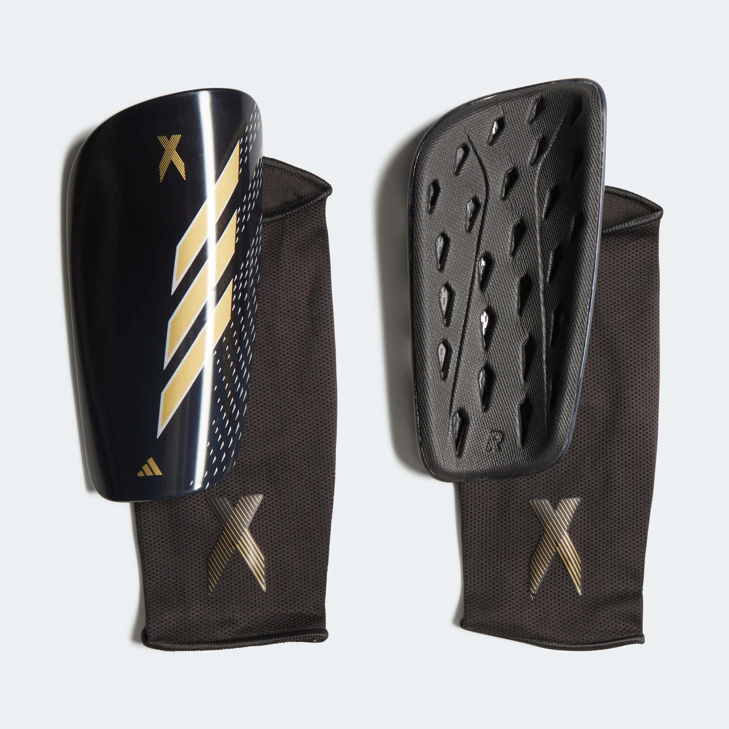 adidas X League Shin Guards - Black-Gold (Set)