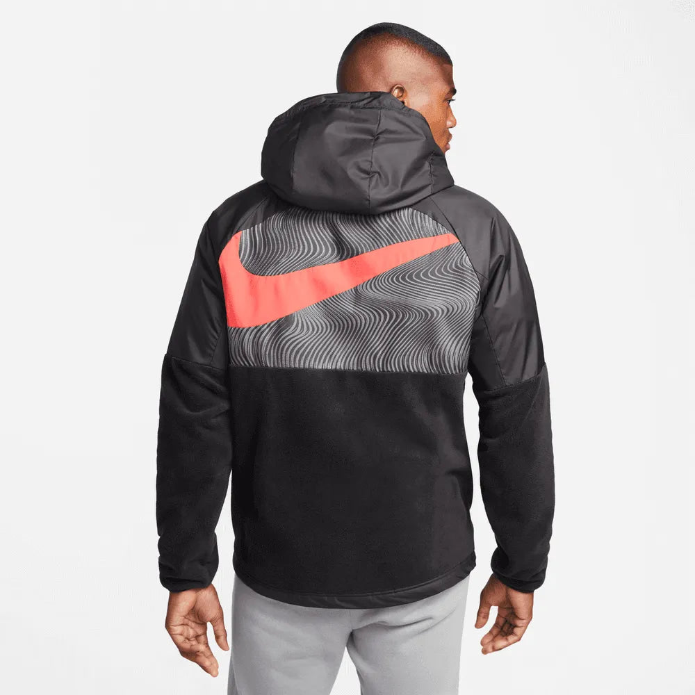 Nike 2022-23 Liverpool Winterized AWF Jacket - Black-Red (Model - Back)