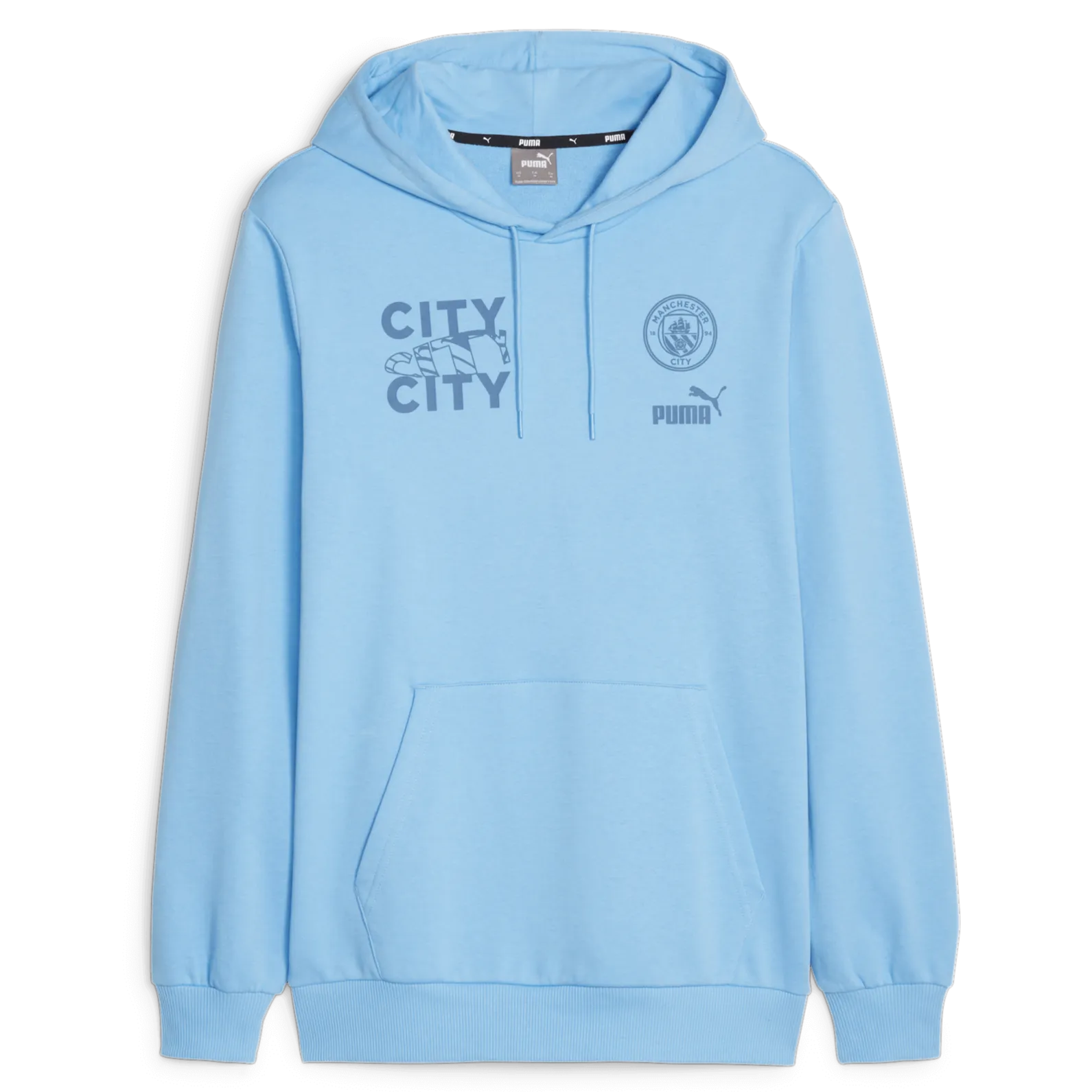 Puma 2023-24 Manchester City Men's Ftbl Core Graphic Hoody (Front)