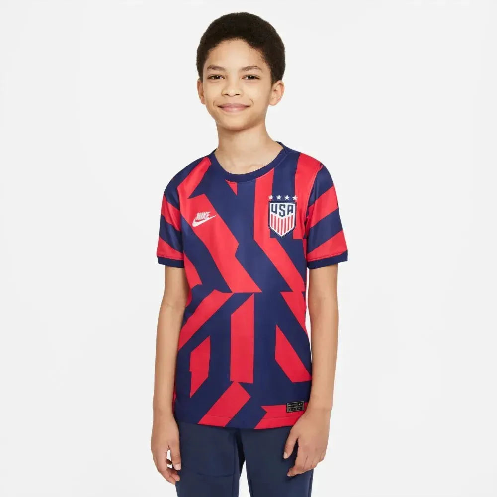 Nike 2021-22 USA Youth 4 Star Away Jersey - Navy-Red (Front)