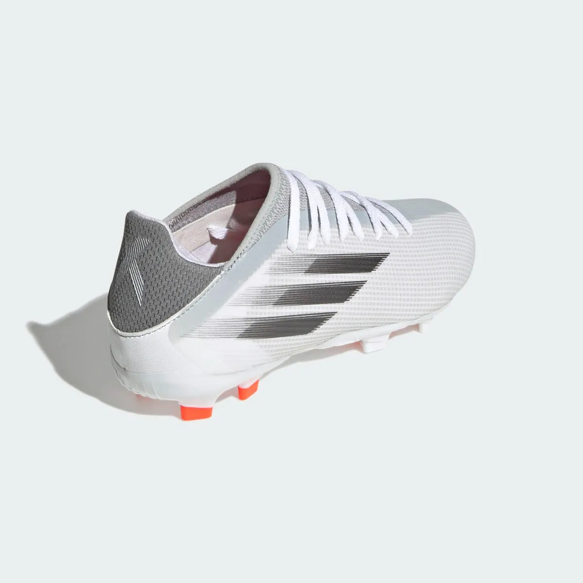 Adidas JR X Speedflow .3 FG - White-Iron Metallic (Diagonal 2)