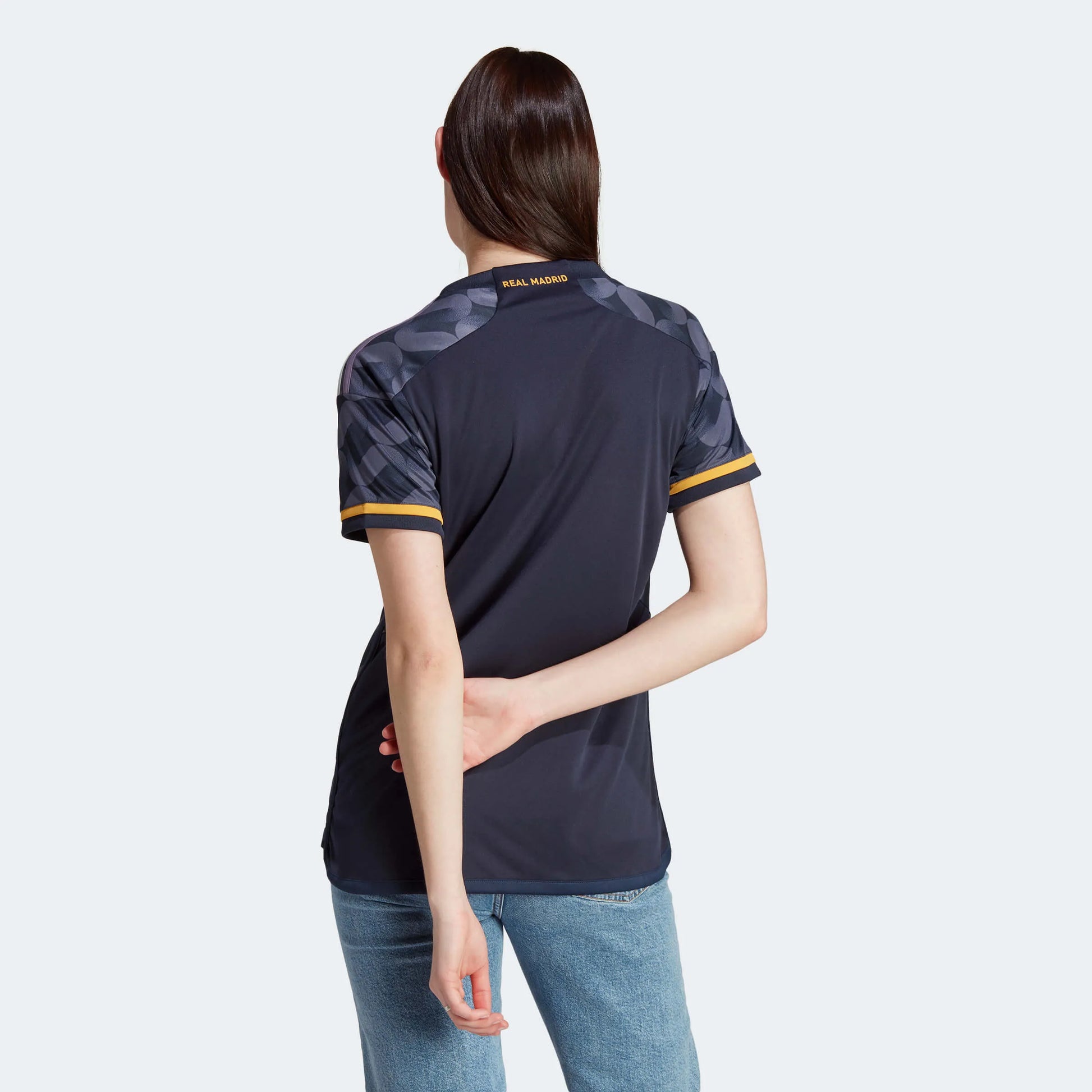 adidas 2023-24 Real Madrid Women's Away Jersey (Model - Back)
