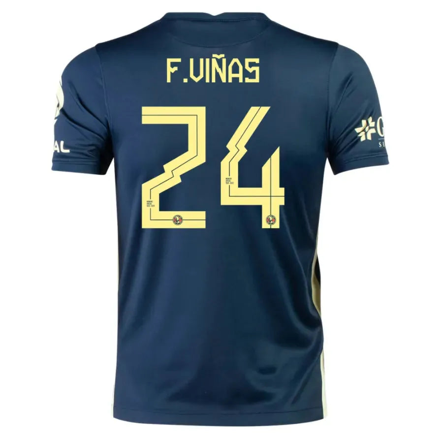 Nike 2021-22 Club America Away  ADV Match Jersey - Navy-Yellow