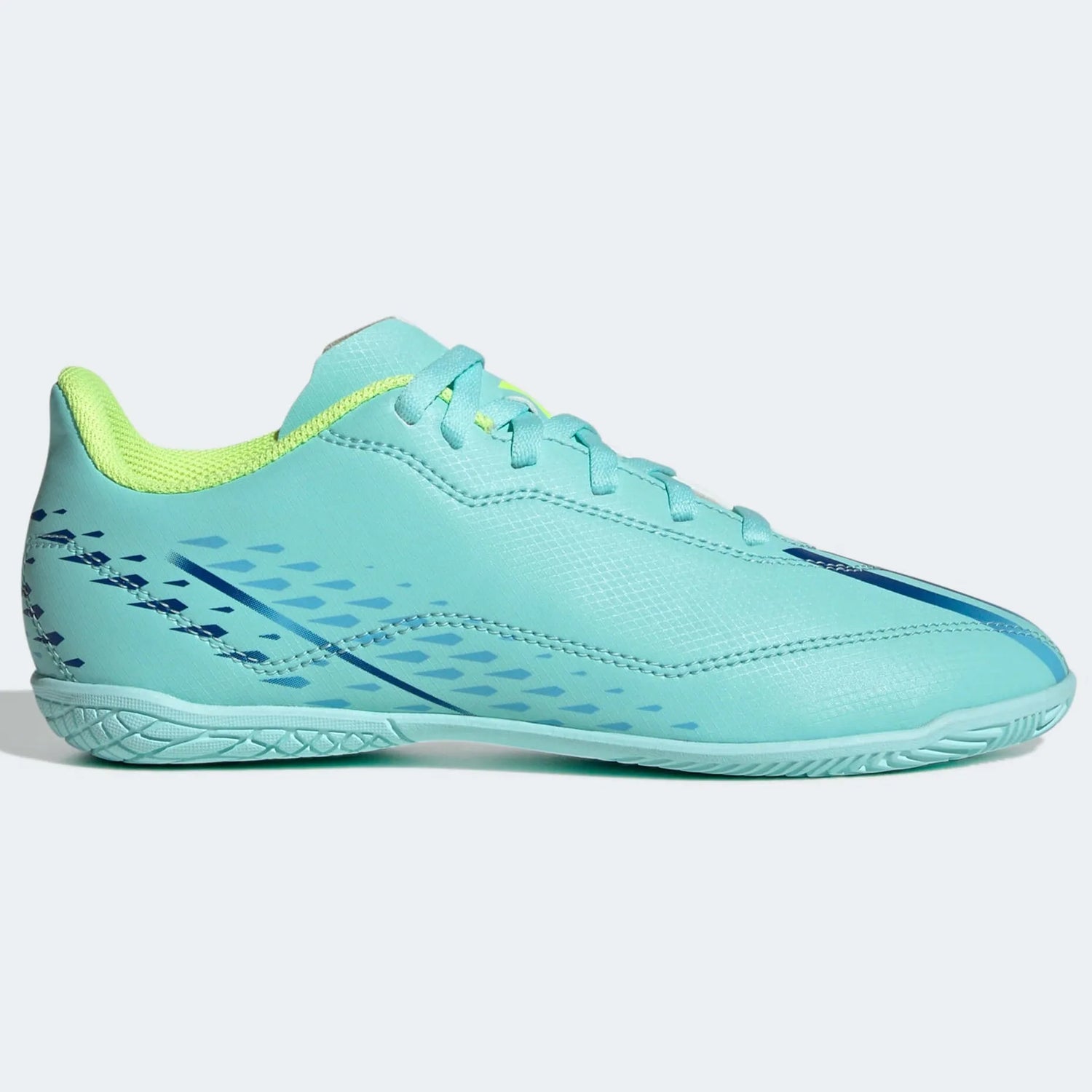 adidas Kids X Speedportal.4 Indoor J - Aqua-Blue-Yellow (Side 1)