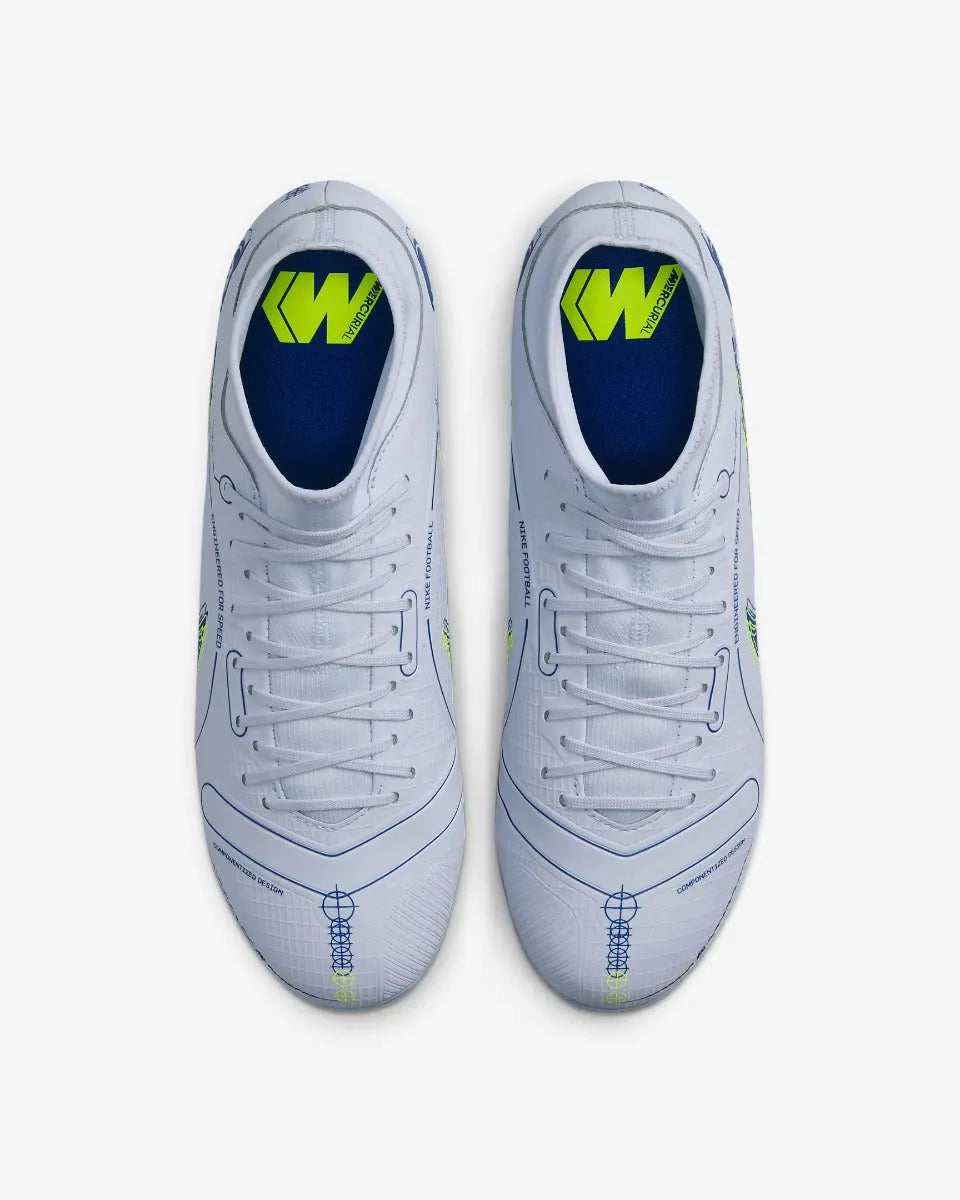 Nike Mercurial Superfly 8 Academy FG-MG - Grey-Blue (Pair - Top)