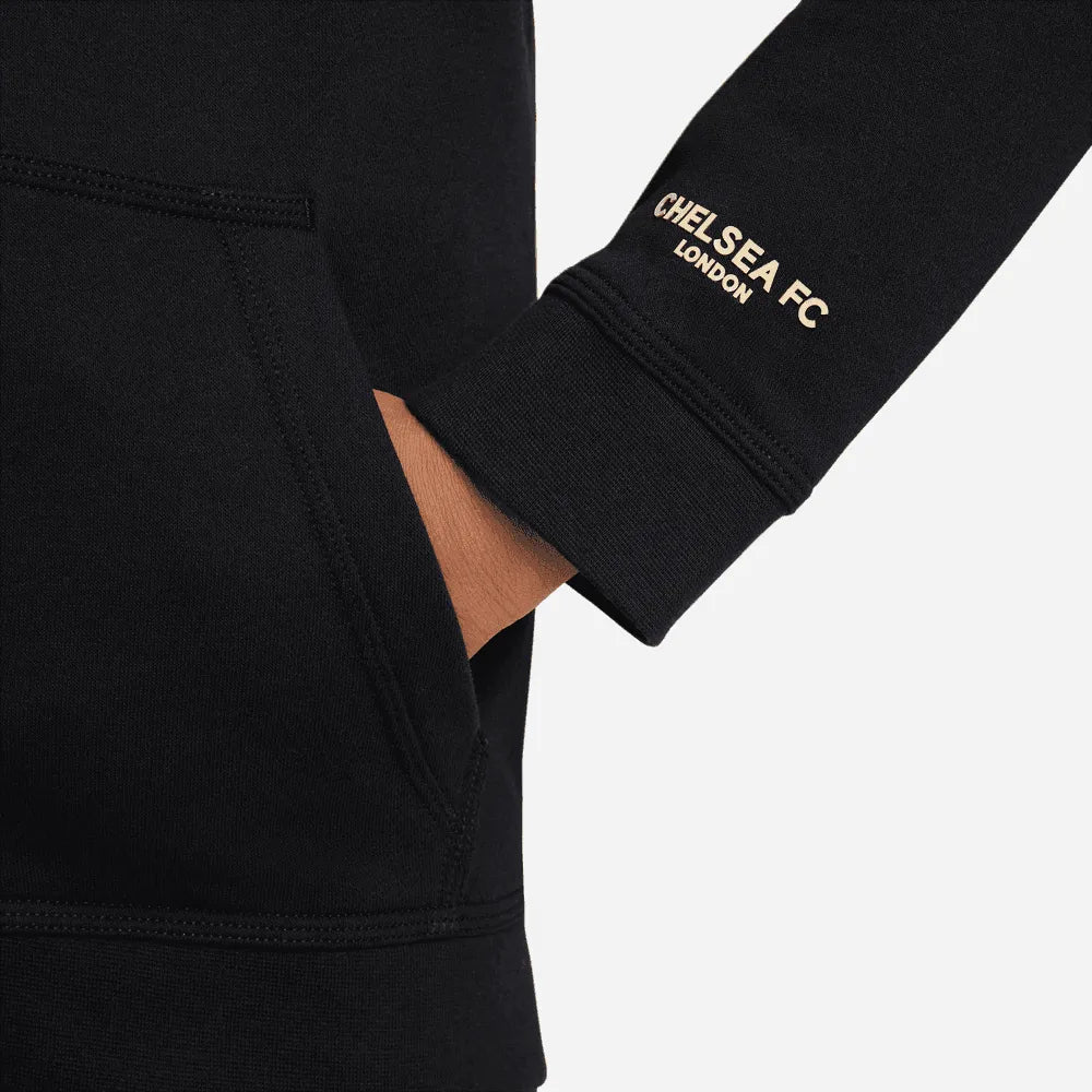 Nike 2022-23 Chelsea Youth Club Fleece Full-Zip Hoodie (Detail 2)