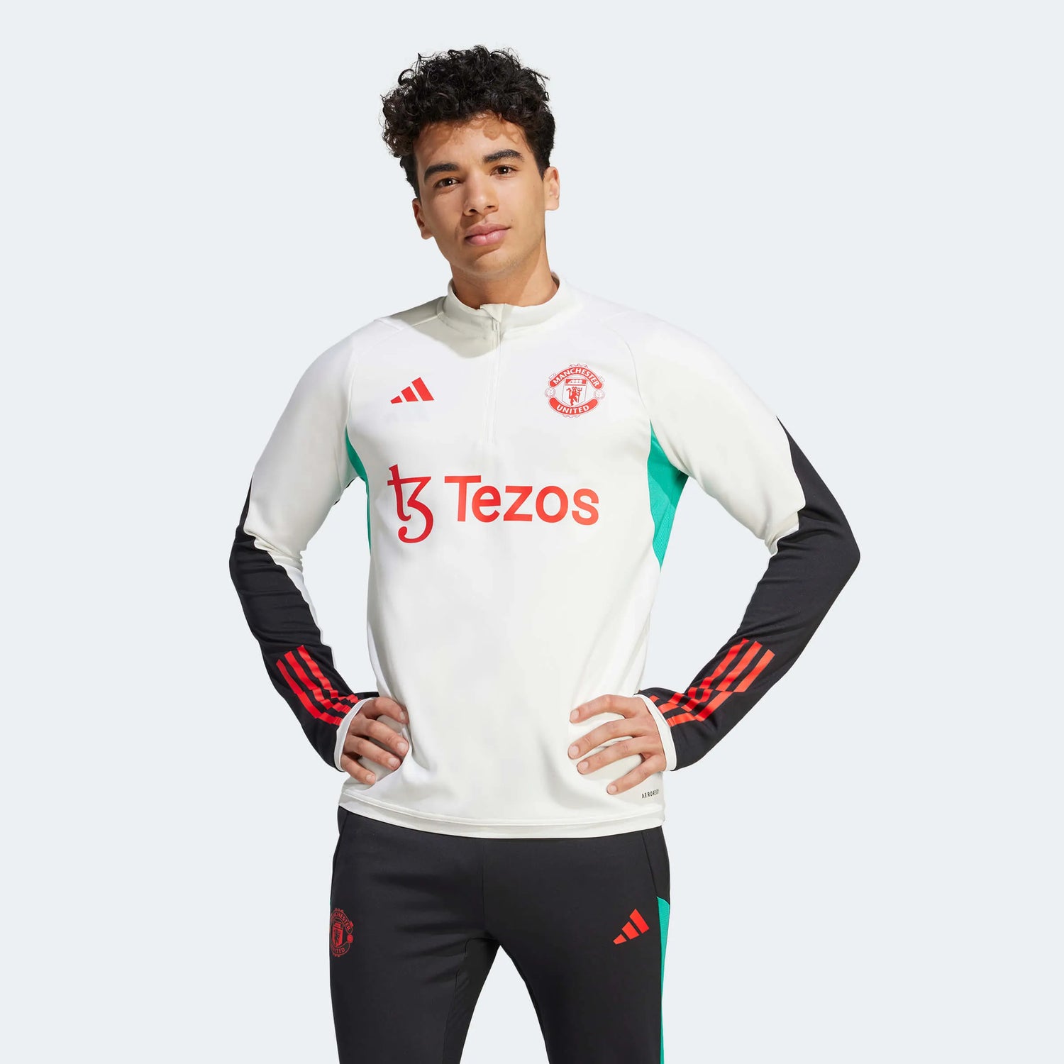 adidas 2023-24 Manchester United Men's Tiro Training Top (Model - Front)