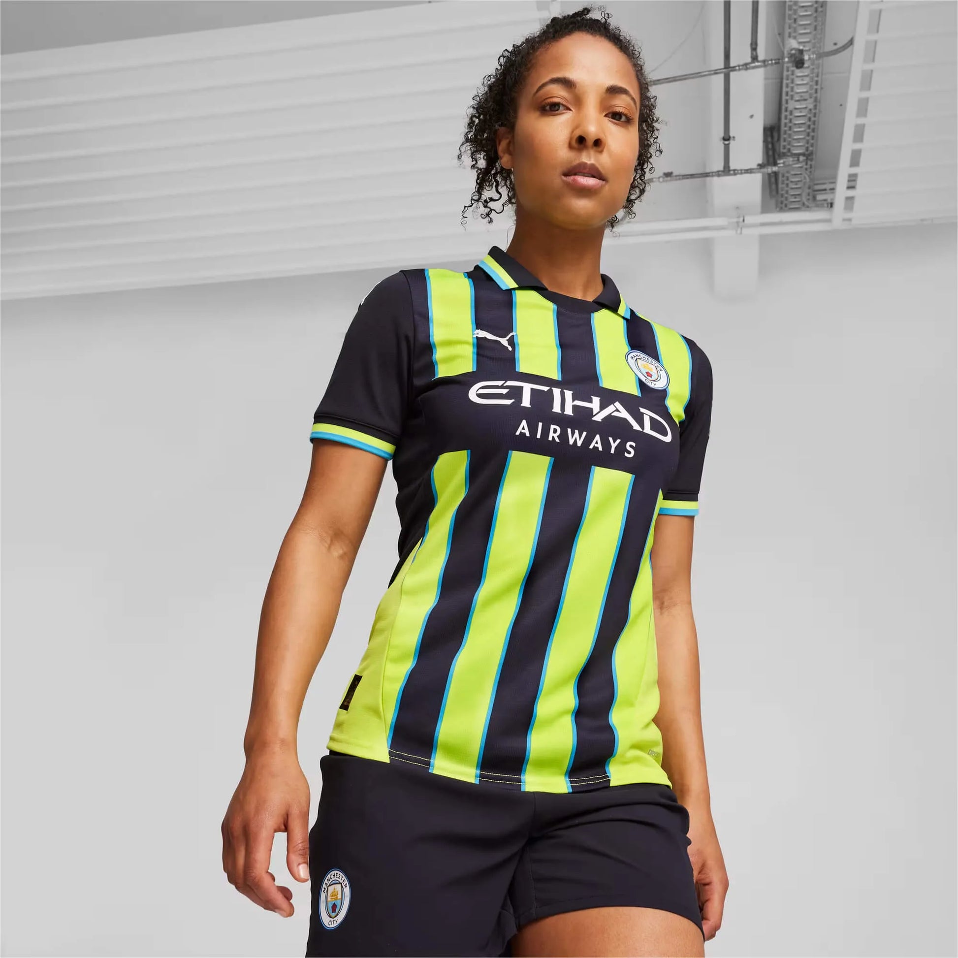Puma 2024-25 Manchester City Women's Stadium Away Jersey (Model - Front)