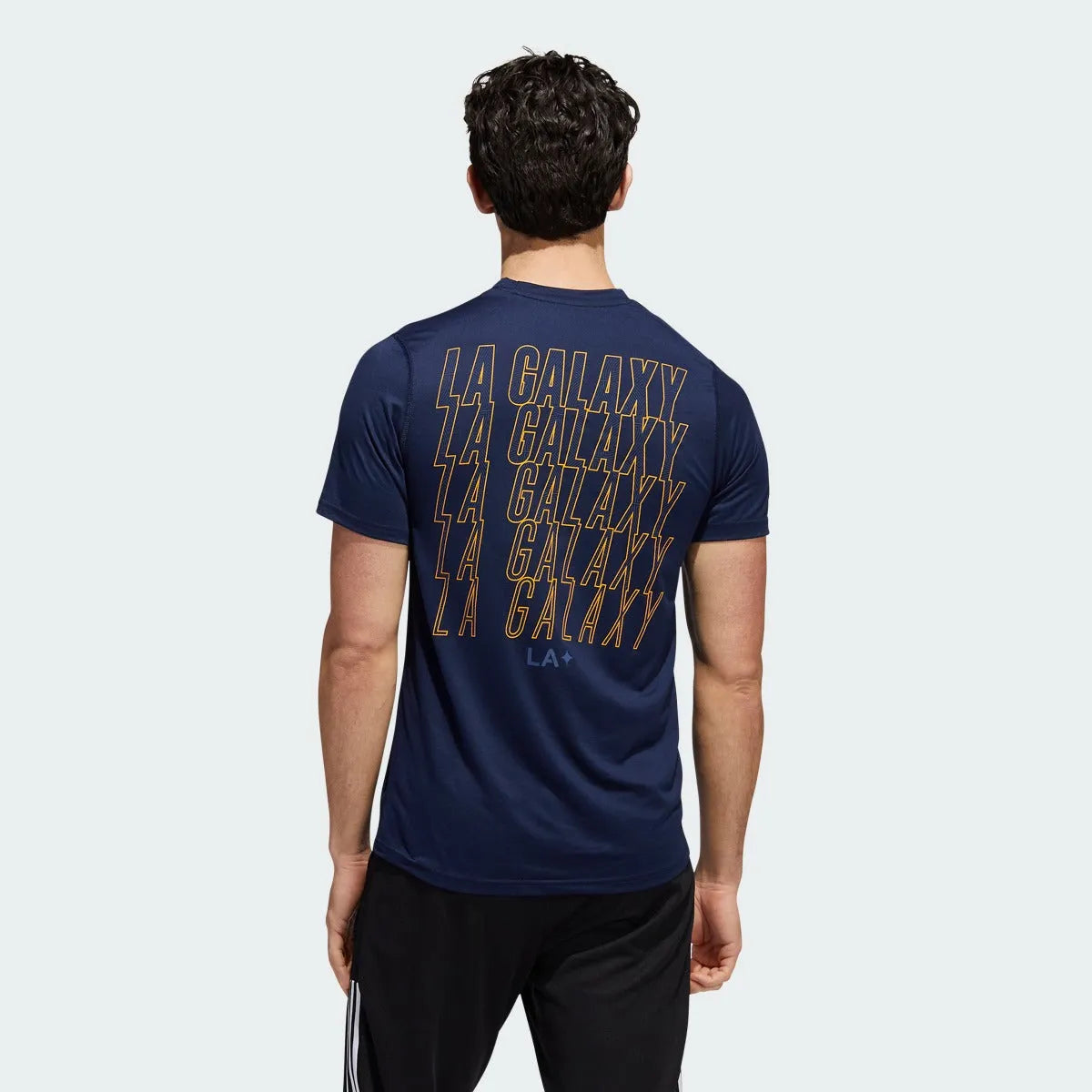 adidas 2022 LA Galaxy Creator Club Tee - Navy (Model - Back)