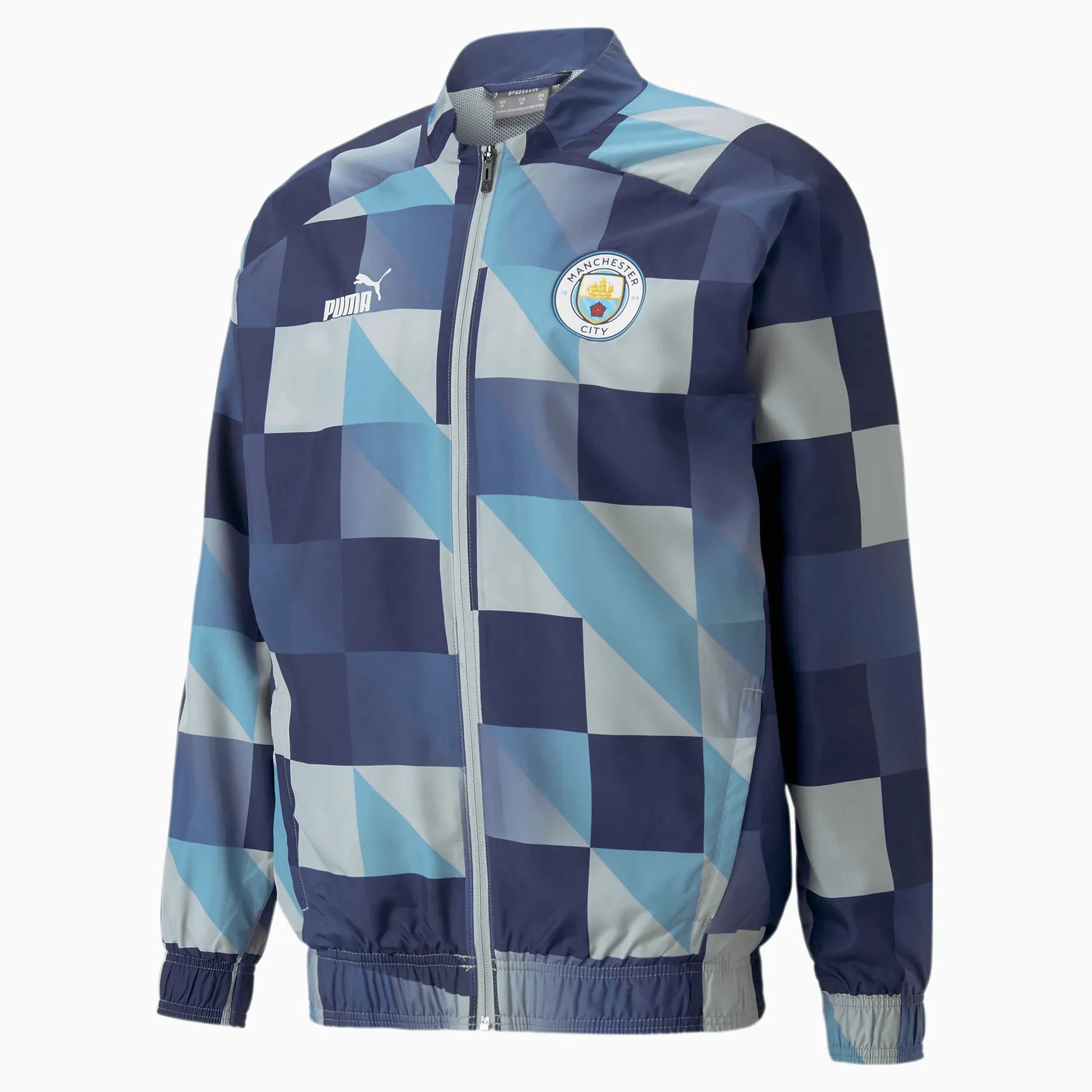 Puma 2022-23 Manchester City Pre-Match Match Jacket - Gray - Navy (Front)