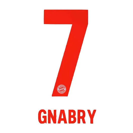 Bayern Munich 2020/21 Away Gnabry #7 Jersey Name Set
