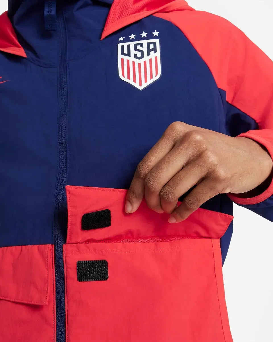 Nike 2021-22 USA Women AWF Lite Jacket - Navy-Red (Detail 4)
