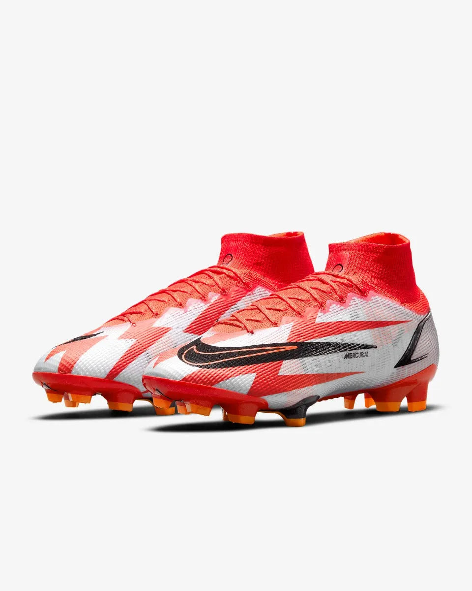Nike Superfly 8 Elite CR7 FG - Red-Black-Ghost (Pair - Diagonal)