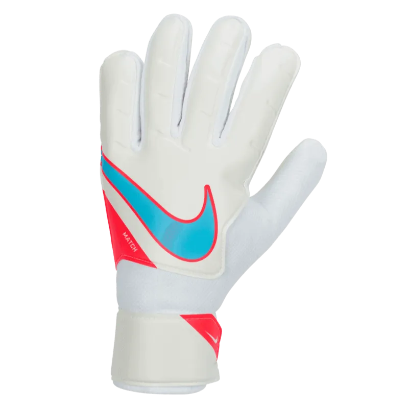 Nike Match Goalkeeper Gloves - White-Blue-Hot Punch (Single - Outer)