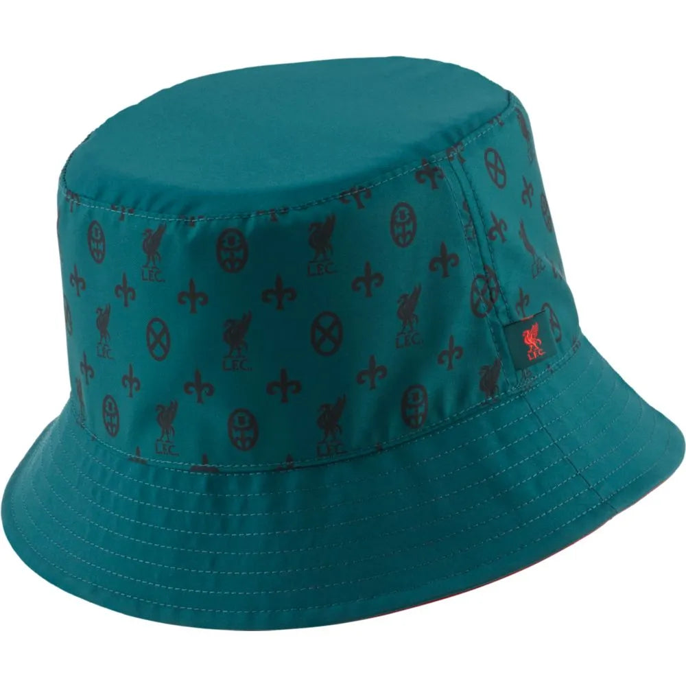 Nike 2021-22 Liverpool DF Reversible Bucket Hat - Burgundy-Teal (Teal - Back)