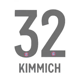 Bayern Munich 2019/20 Away Kimmich #32 Jersey Name Set