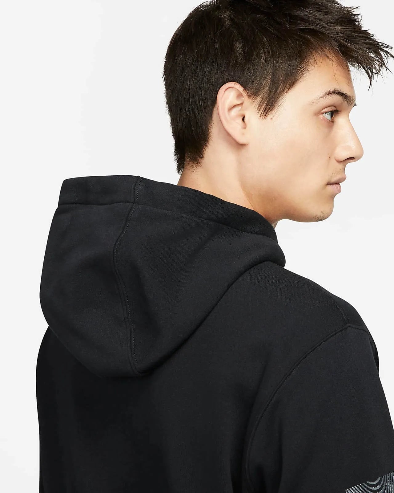 Nike 2022-23 Liverpool FC Away Fleece PO Hoodie - Black-Siren Red (Detail 2)