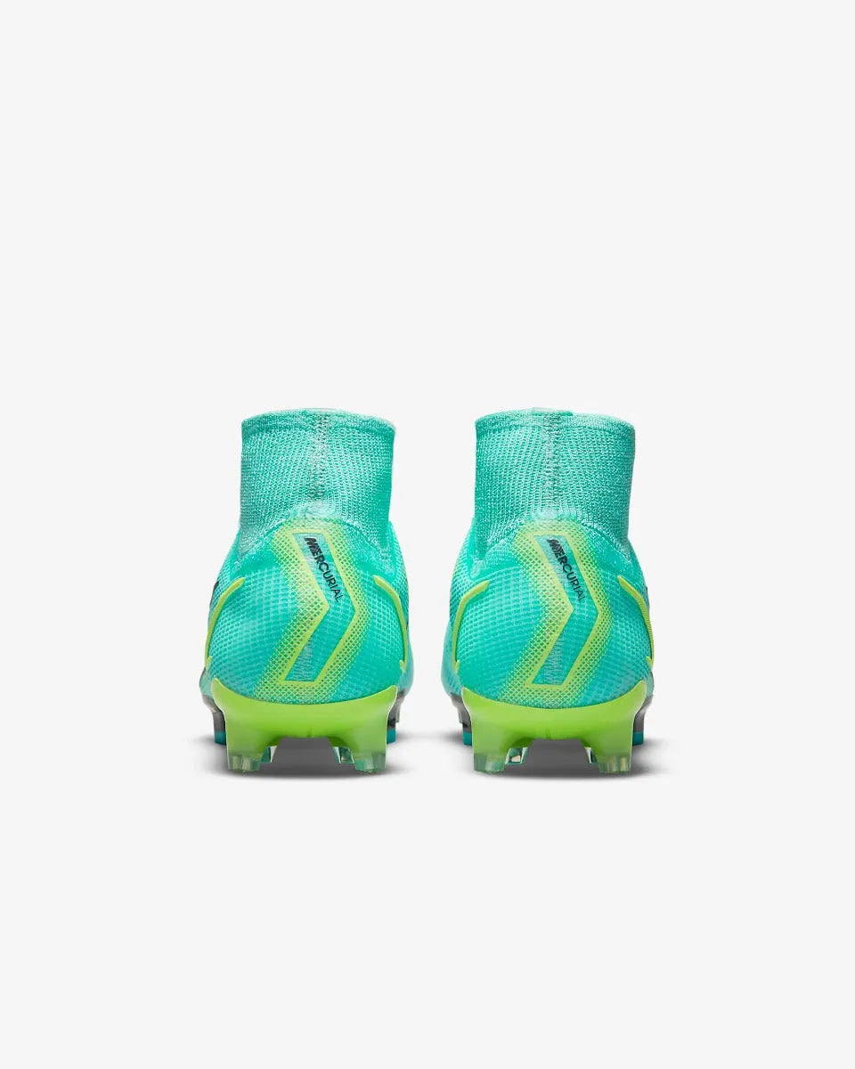 Nike Superfly 8 Elite FG - Turquoise-Lime Glow (Pair - Back)