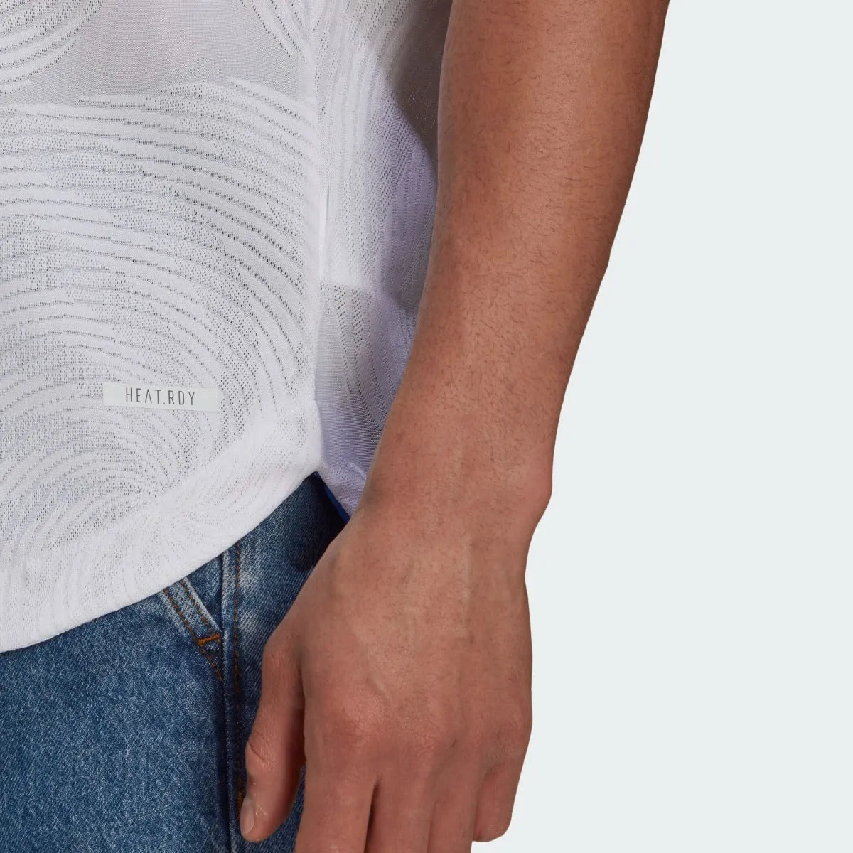 Adidas 2021-22 Real Madrid Home Authentic Jersey  - White-Blue-Orange (Detail 2)