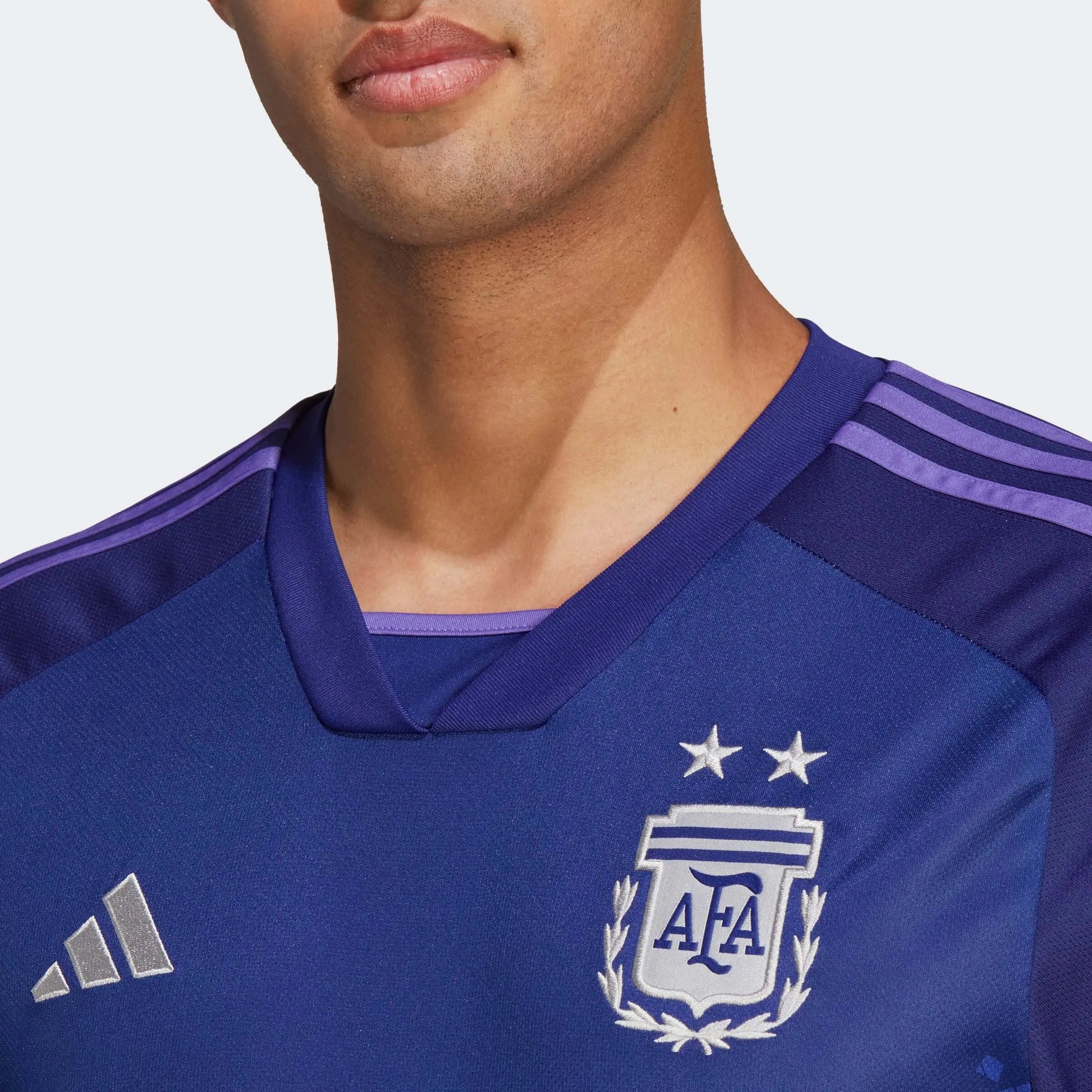 adidas 2022-23 Argentina Away Jersey Indigo-Purple (Detail 1)