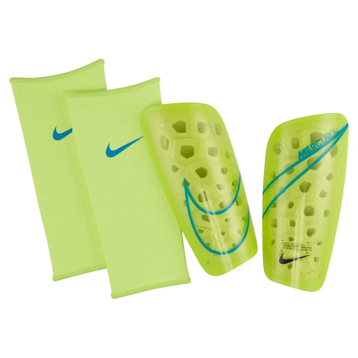 Nike Mercurial Lite Shin Guards - Volt-Blue (Set)